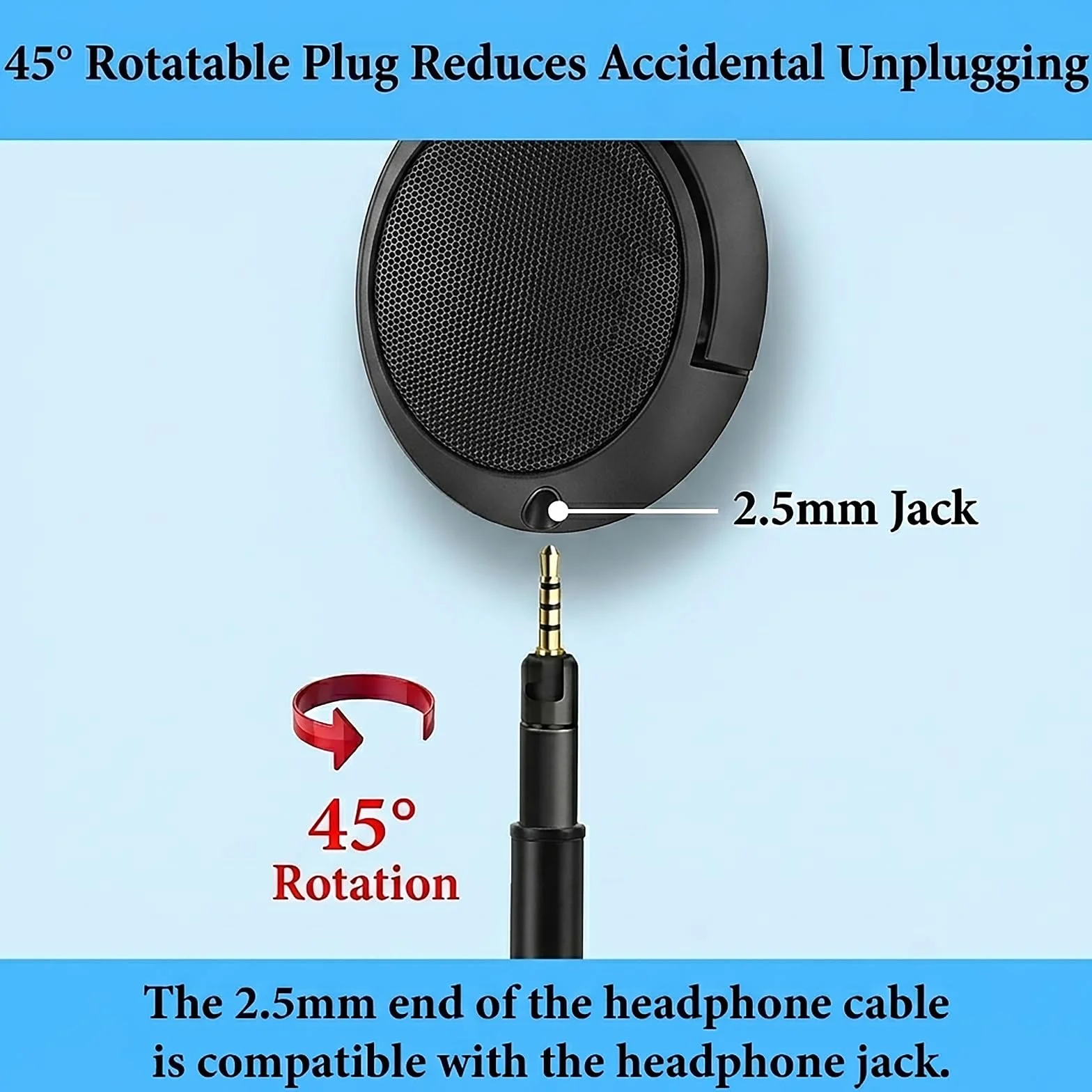Geekria Apollo Srebrzony kabel audio do aktualizacji 4,4 mm na 2,5 mm kompatybilny z Sennheiser HD620S HD599 HD598 HD560S HD400PRO HD579 HD569 HD550 HD505, kabel zamienny (4,9 ft/1,5 m)