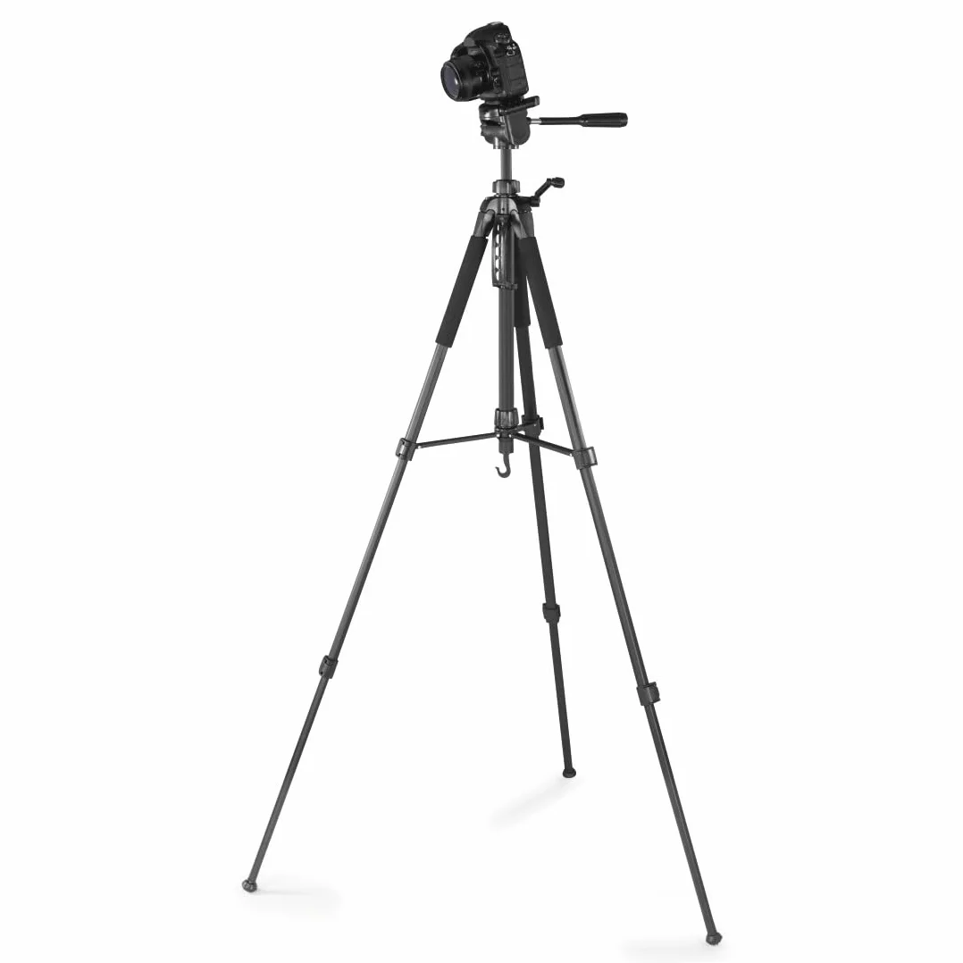 Hama Action 170 Statyw do aparatu 3D o wysokości 62-170 cm, statyw fotograficzny z uchwytem na telefon komórkowy i uchwytem na tablet, statyw z głowicą 3-kierunkową, statyw do lustrzanki z torbą