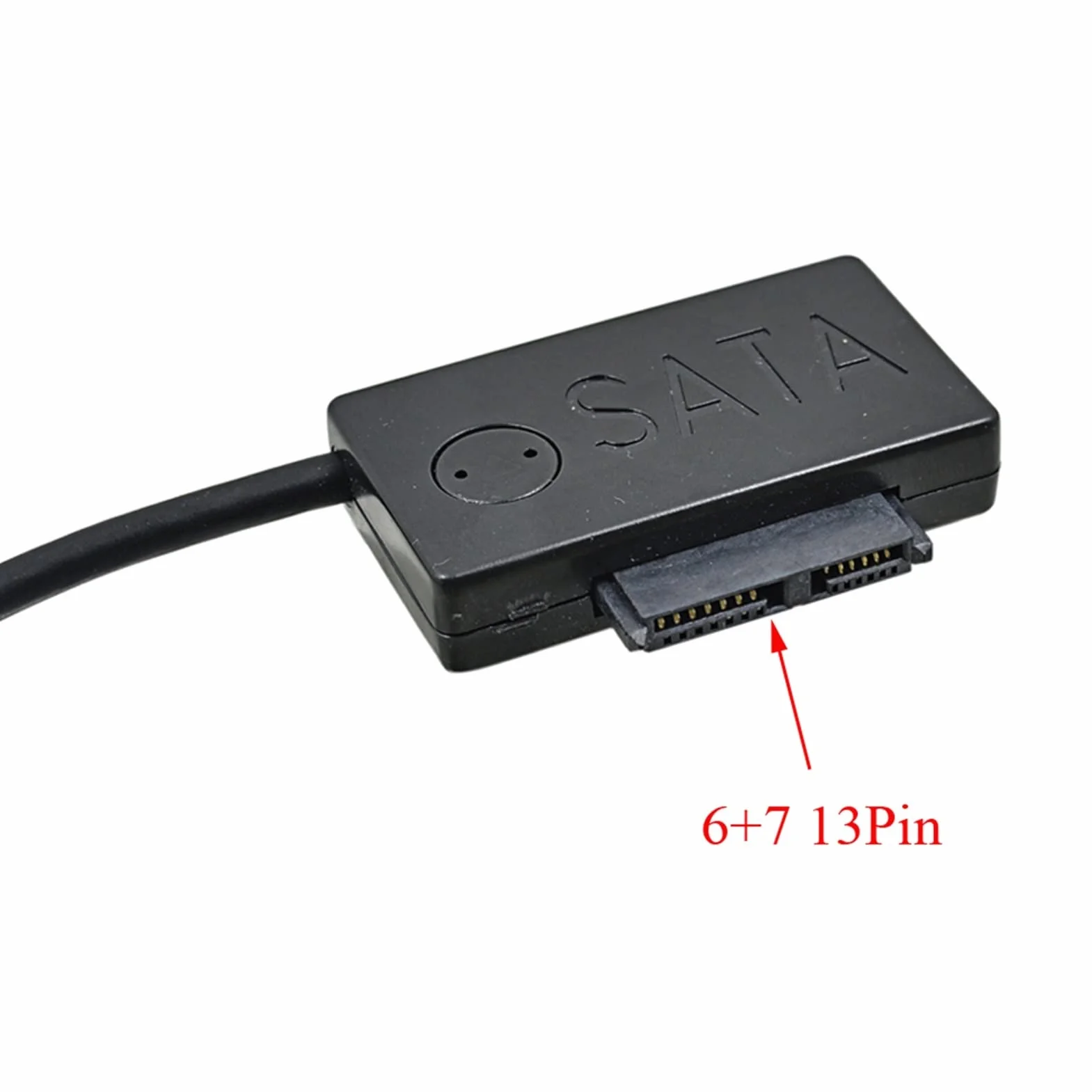5 Gb/s USB 3.0 do 6+7 13-pinowy smukły kabel SATA ze wskaźnikiem LED do laptopa ODD optyczna kieszeń na adapter HDD Caddy