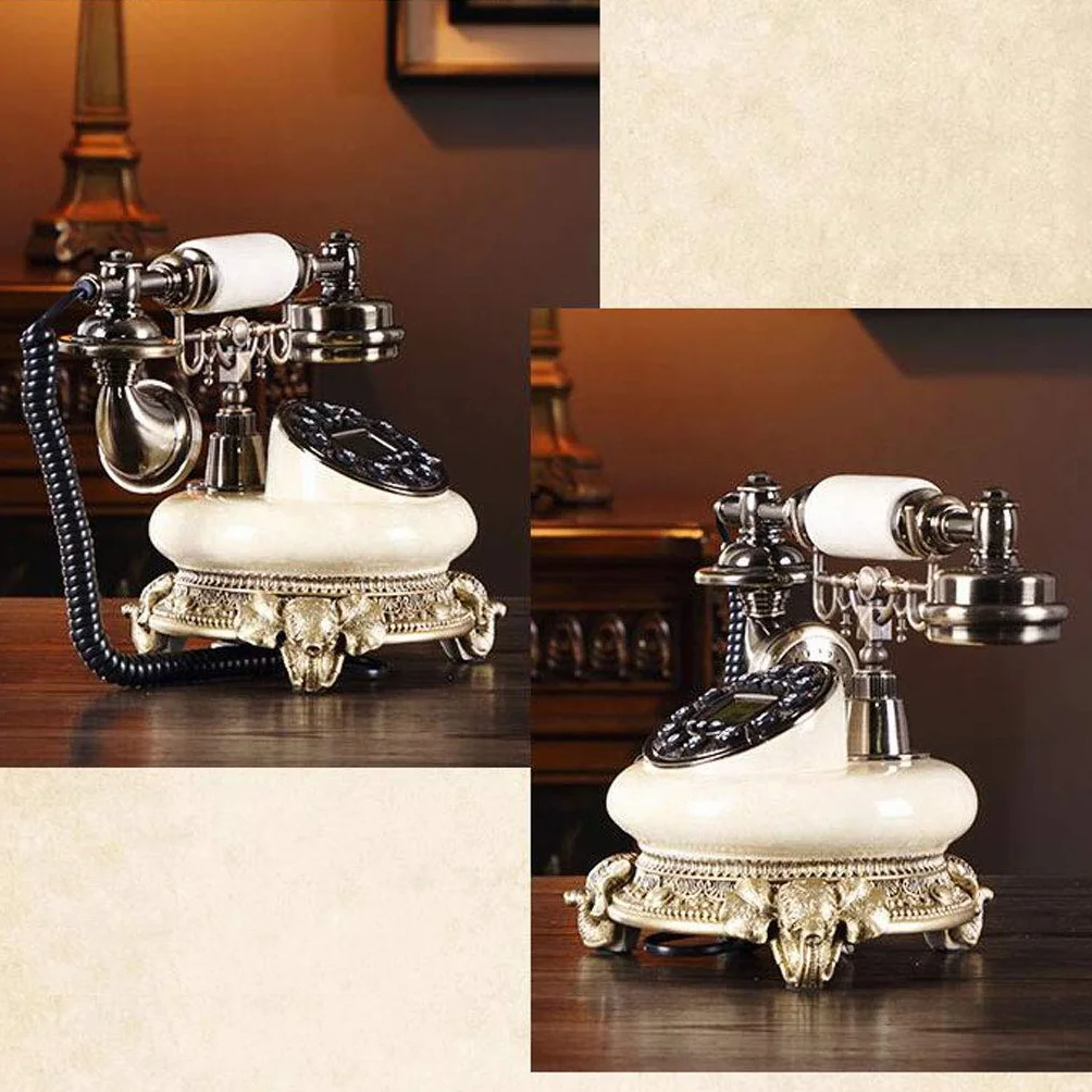 Zabytkowy telefon Retro moda domowa kreatywny kabel biurowy naprawiono zabytkowy stacjonarny
