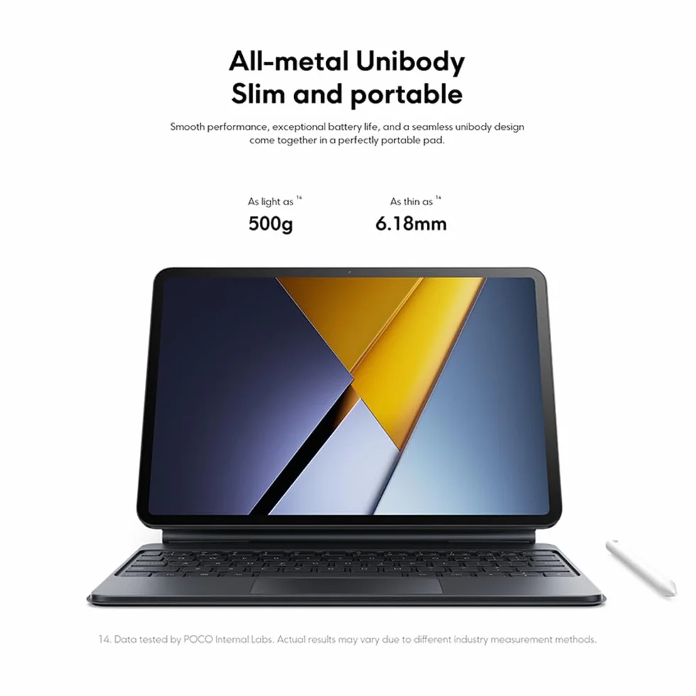 XIAOMI POCO Pad X1, tablet 8 GB + 512 GB, wersja WiFi, wyświetlacz 3,2K, 144 Hz, Hyper AI Snapdragon® 7+ Gen 3, platforma mobilna 8850 mAh, z ładowarką, wersja WiFi (niebieski)