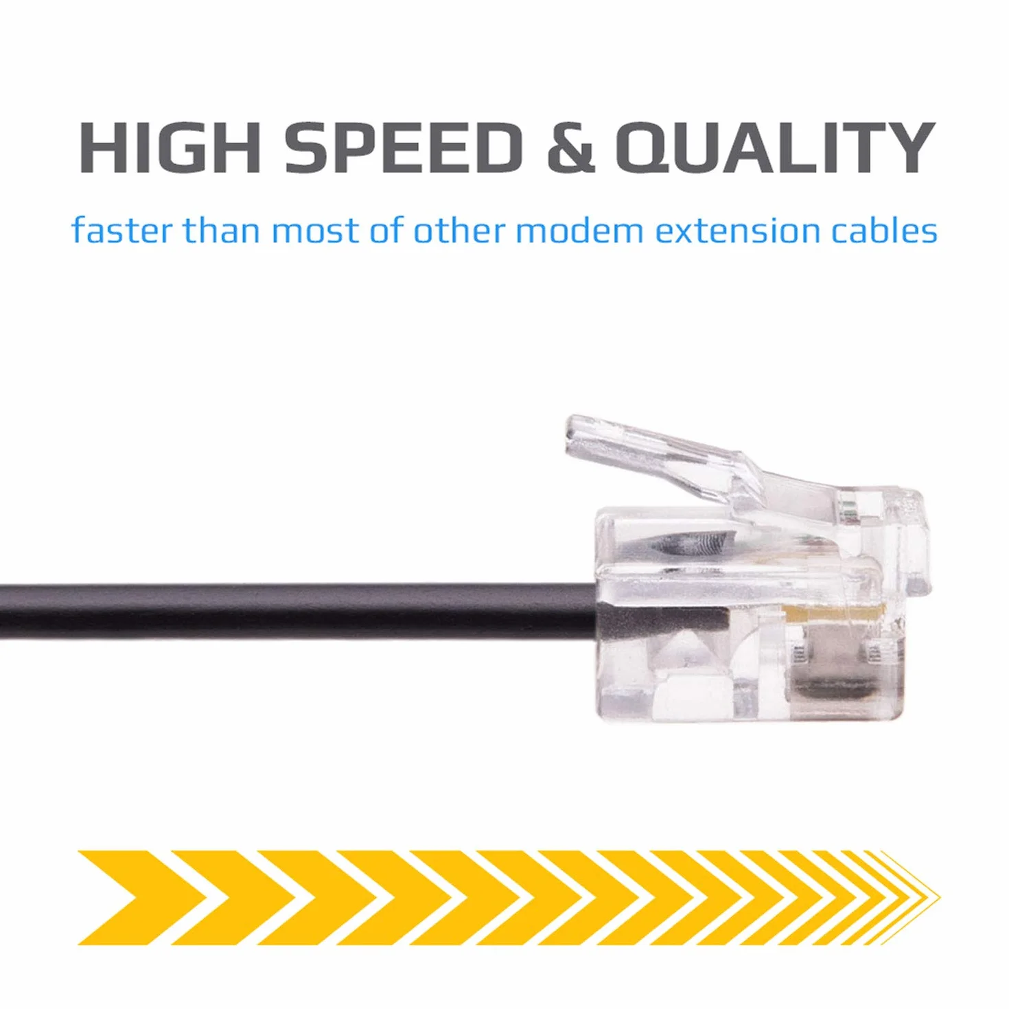 Keple 1 m kabel RJ11 ADSL przedłużacz przewód telefoniczny wtyczka telefoniczna BT Internet szerokopasmowy męski na męski router i modem do gniazda telefonu RJ11 / mikrofiltr / przewód stacjonarny
