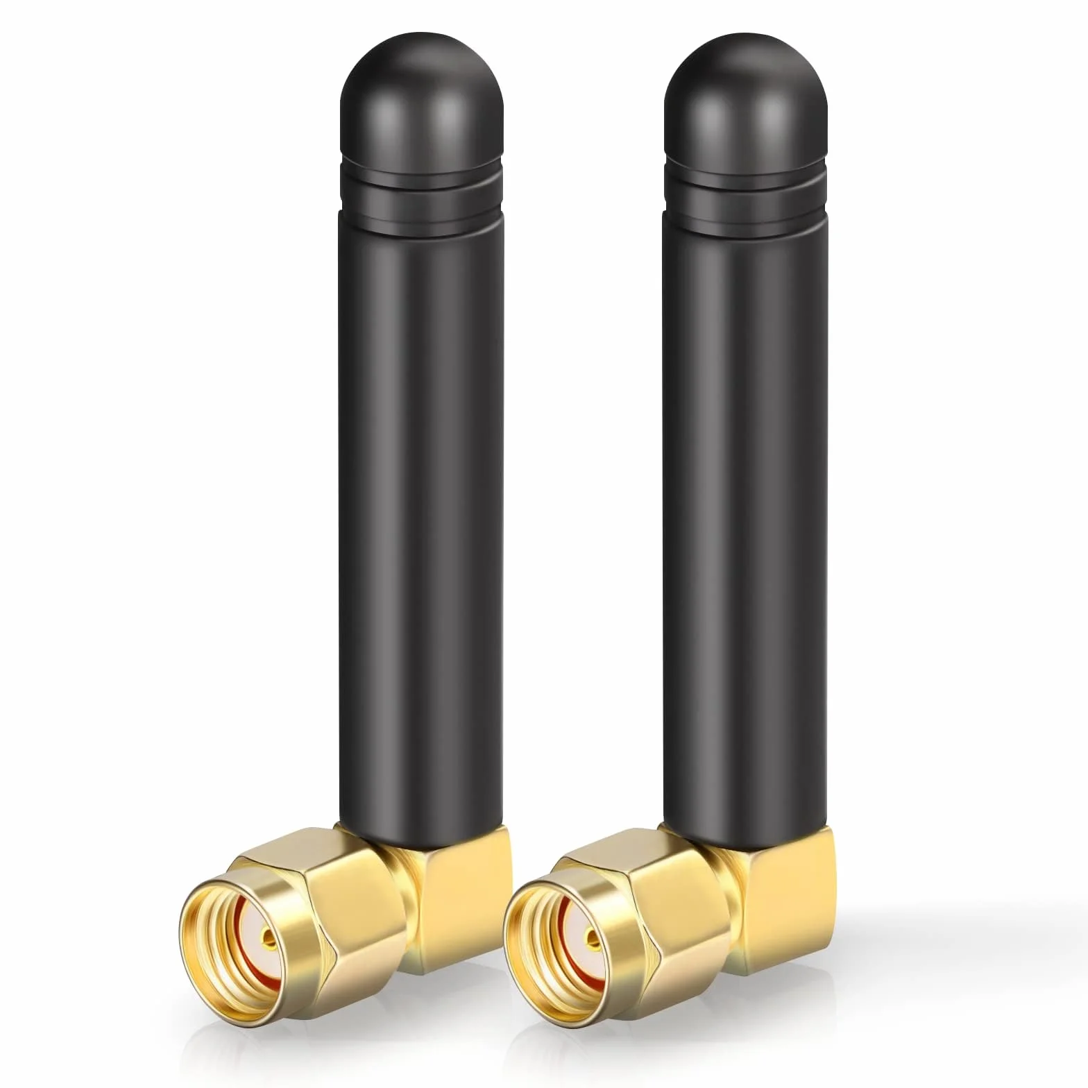Bingfu Mini Antena WiFi Powietrzna 2.4GHz 5GHz 2dBi Antena MIMO z Prostym Złączem RP-SMA Samce 2-Pack dla Karty Sieciowej Routera WiFi Adaptera USB Monitora Nadzoru Wideo