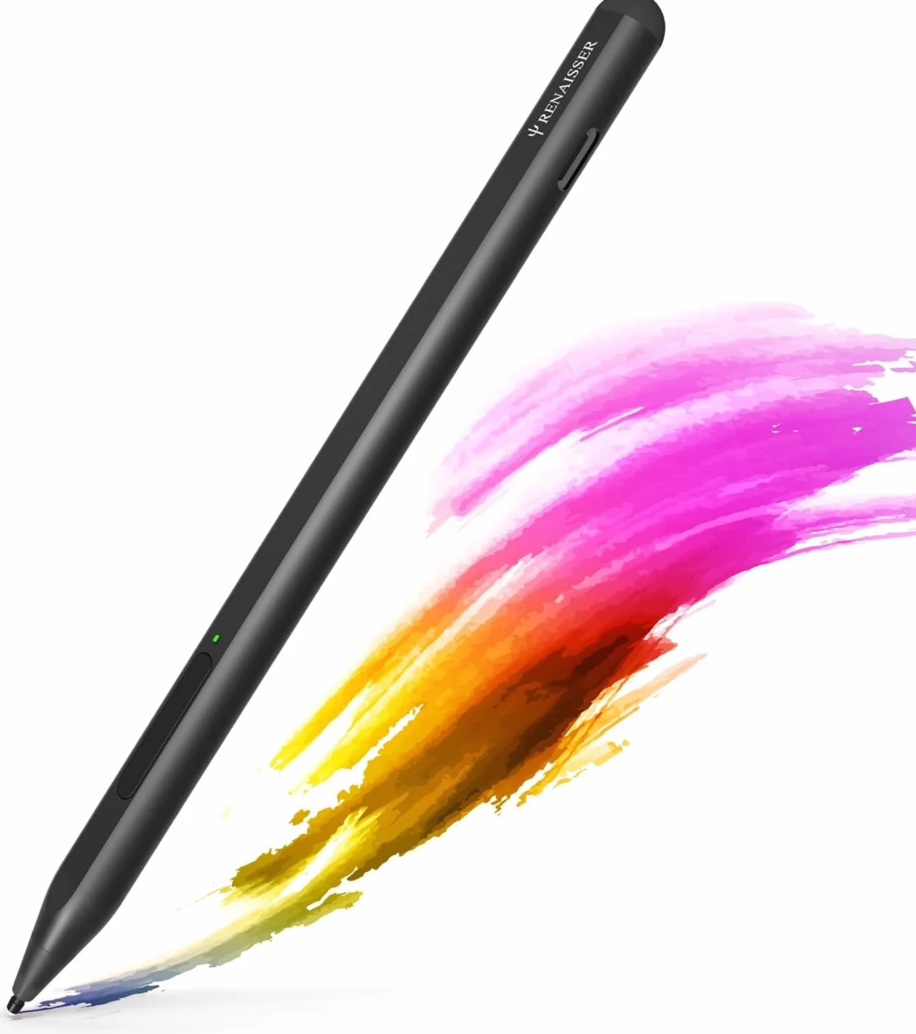 RENAISSER Raphael 520C Stylus Pen for Surface, USB-C Charging, Designed in Houston, Made in Taiwan, 4096 Pressure Sensitivity, Match Surface Pro 8/7/Surface Laptop Studio/Go 3, Magnetic Attachment