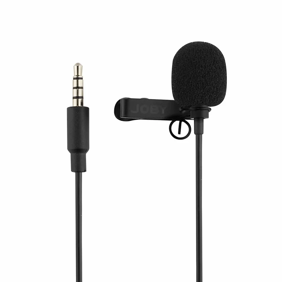 JOBY Wavo Lav mikrofon mobilny, mikrofon krawatowy z klipsem, przenośny mikrofon do smartfonów i aparatów, akcesoria audio do transmisji na żywo, treści wideo, vlogowania, połączeń konferencyjnych