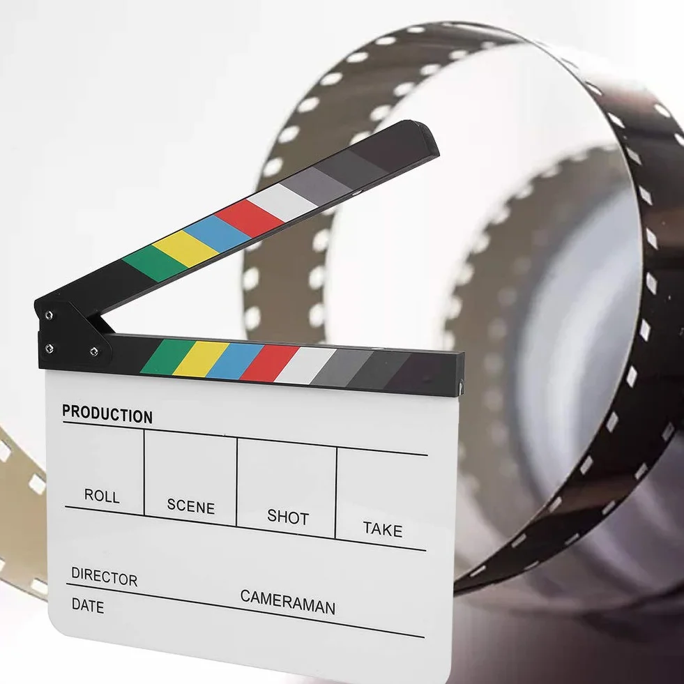Profesjonalni Reżyserzy Filmowi Clapboard, Akrylowa Scena Reżyserska Clapperboard Reżyserzy Filmów Akrylowych Clapboard Film Telewizyjny Akcja Board Film Cut Rekwizyt z Piórem