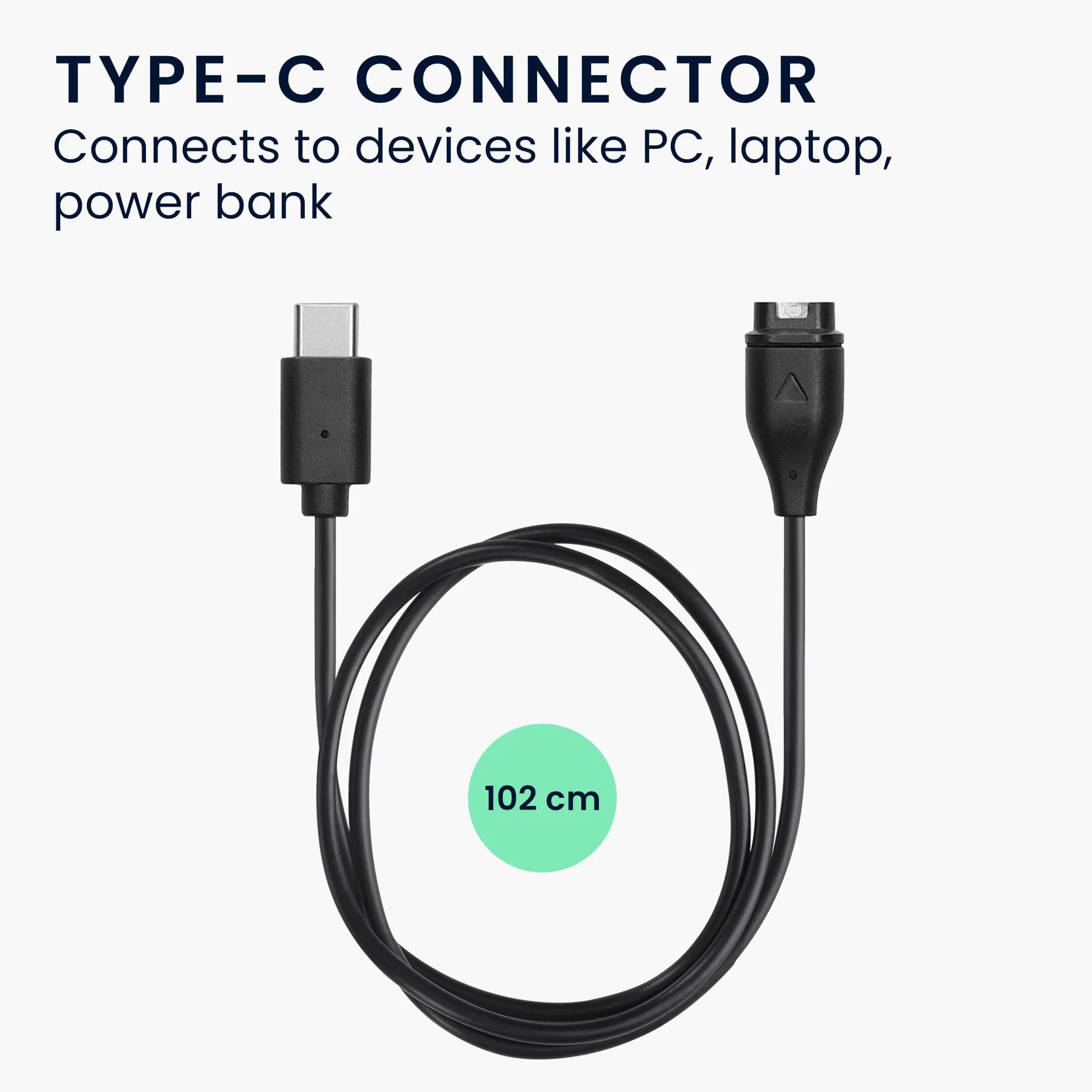 kwmobile Ładowarka kompatybilna z Garmin Swim 2 / Tactix7 / Enduro/Epix 2 / Epix Pro - kabel USB-C do ładowania smartwatcha - czarna