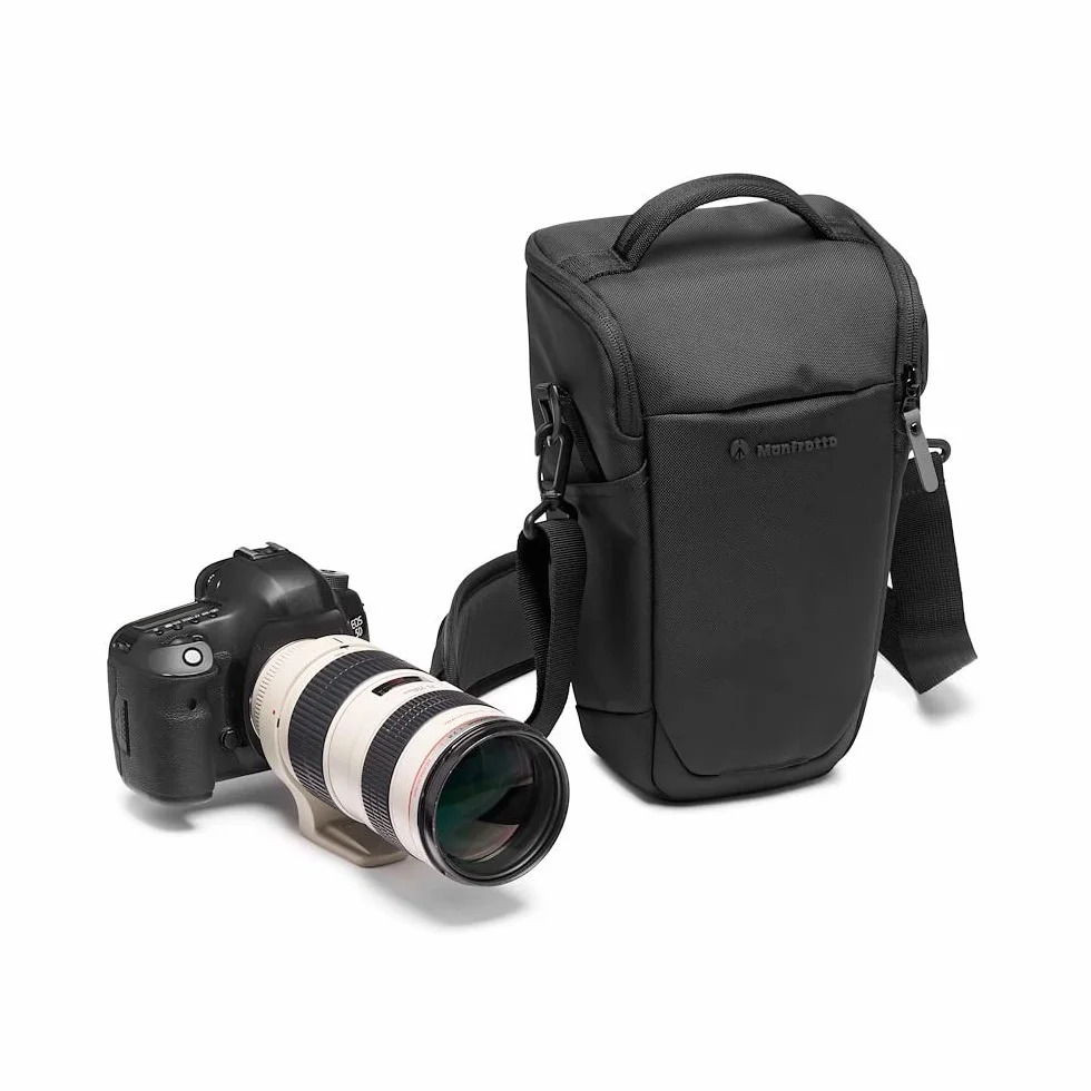 Manfrotto Advanced Holster L III, Camera Case, DSLR Bag with Lens, Camera Case with Tripod Mount and Rain Cover, Photography Accessories