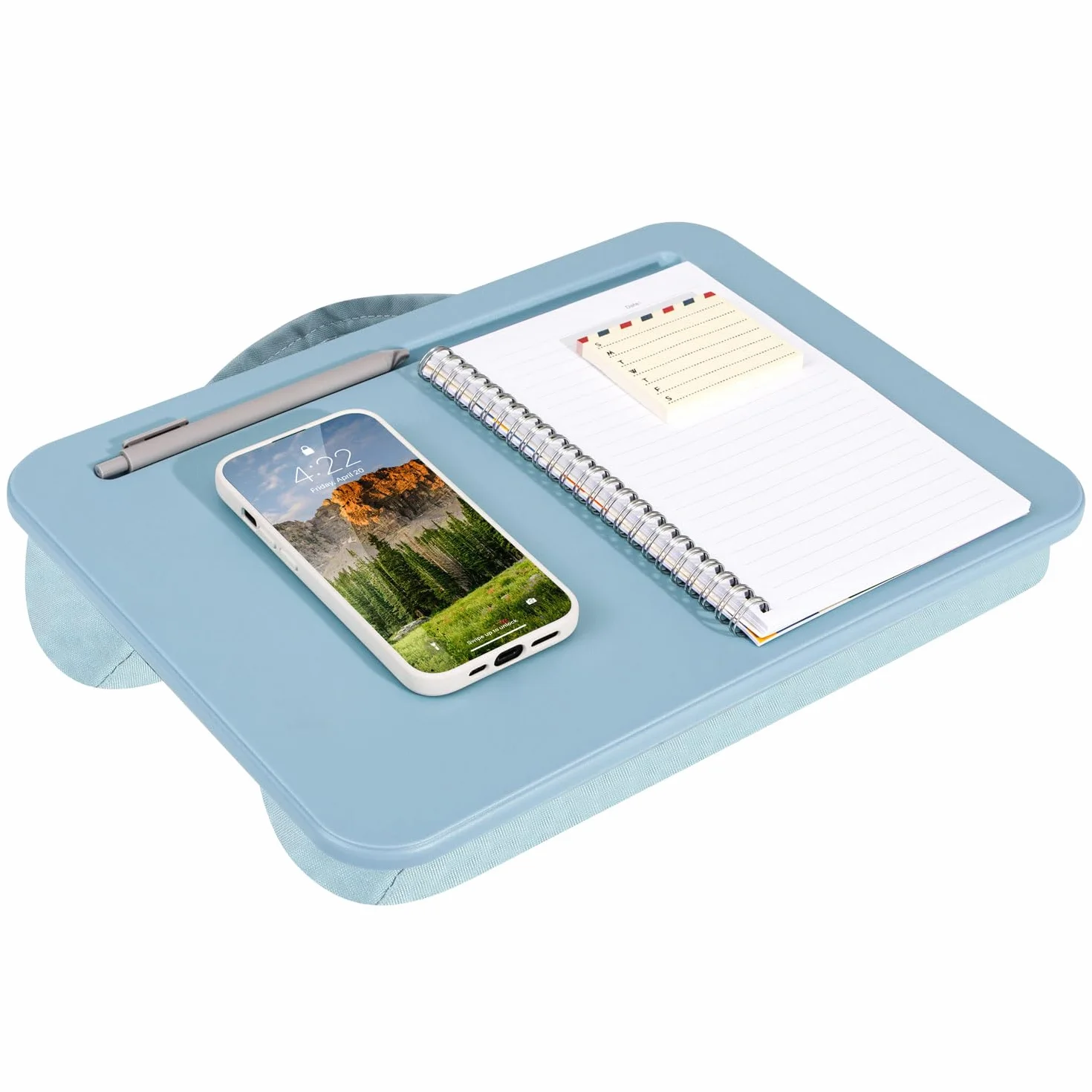 LAPGEAR Kompaktowe biurko na kolana - niebieski Alaskan - pasuje do laptopów o przekątnej do 15 cali - styl nr 43103