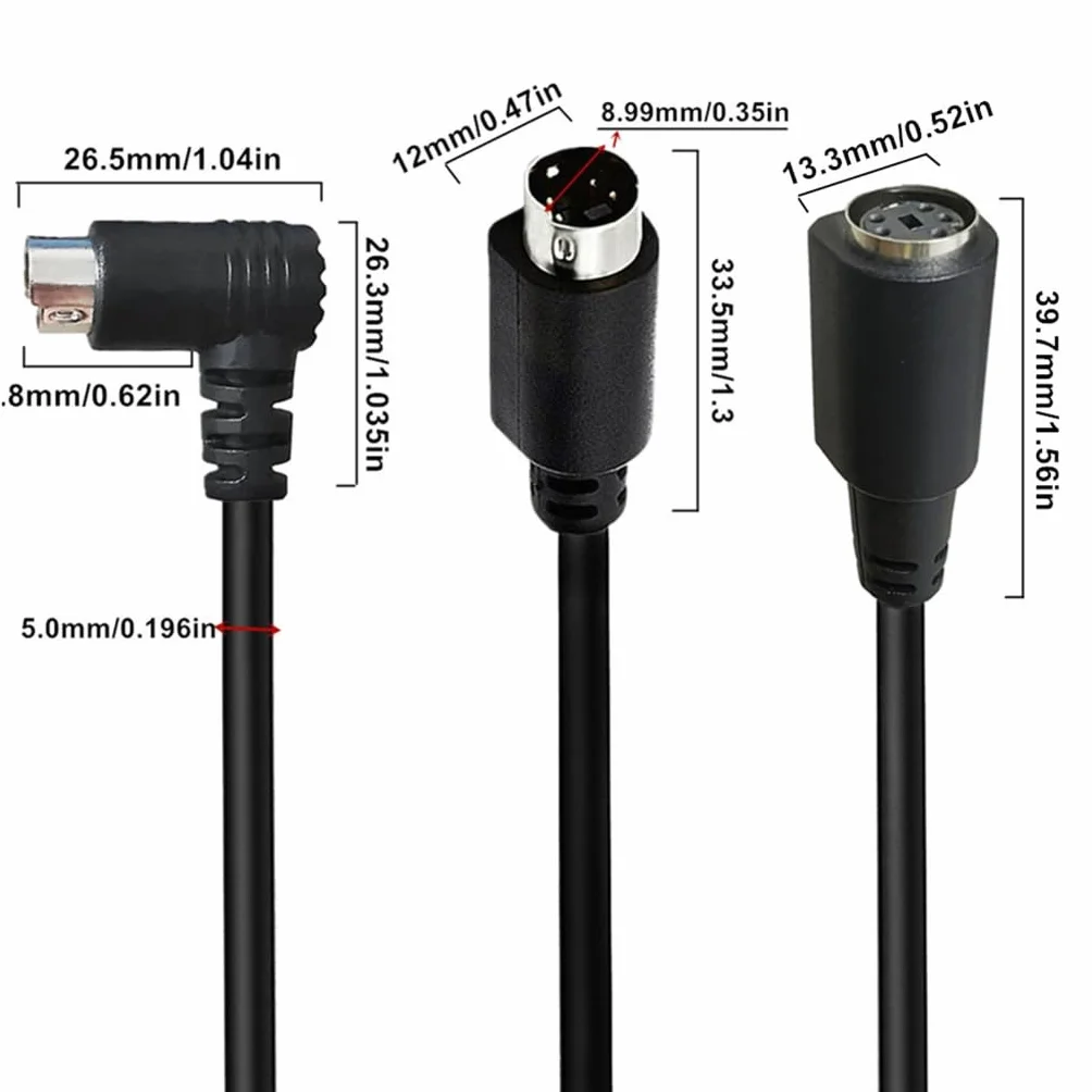 Kabel wideo Mini DIN 4-pinowy męski na męski pozłacany