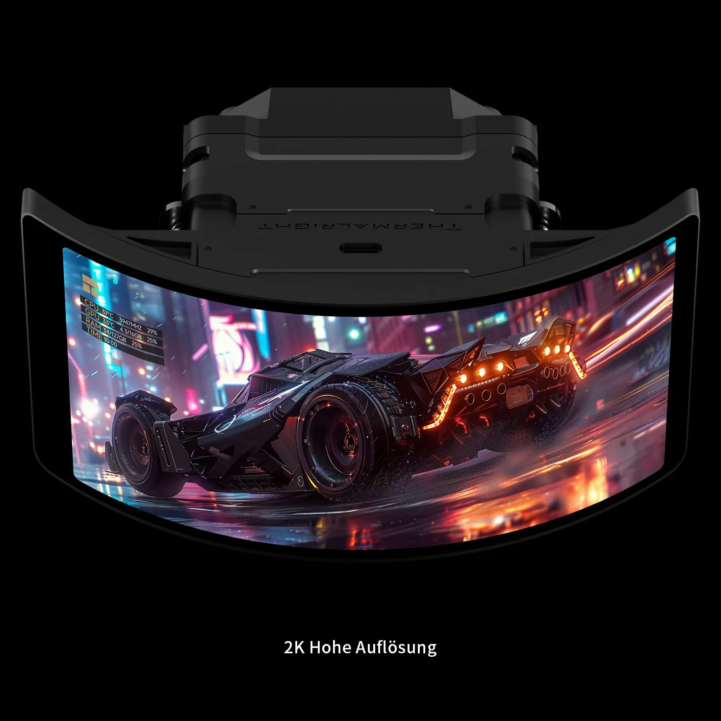 Thermalright Rainbow Vision 360 TURBO ARGB Black chłodnica cieczy CPU, do AM5 / Intel LGA1851 / 1700, 6,67-calowy zakrzywiony ekran magnetyczny przyssawka o rozdzielczości 2400 x 1080