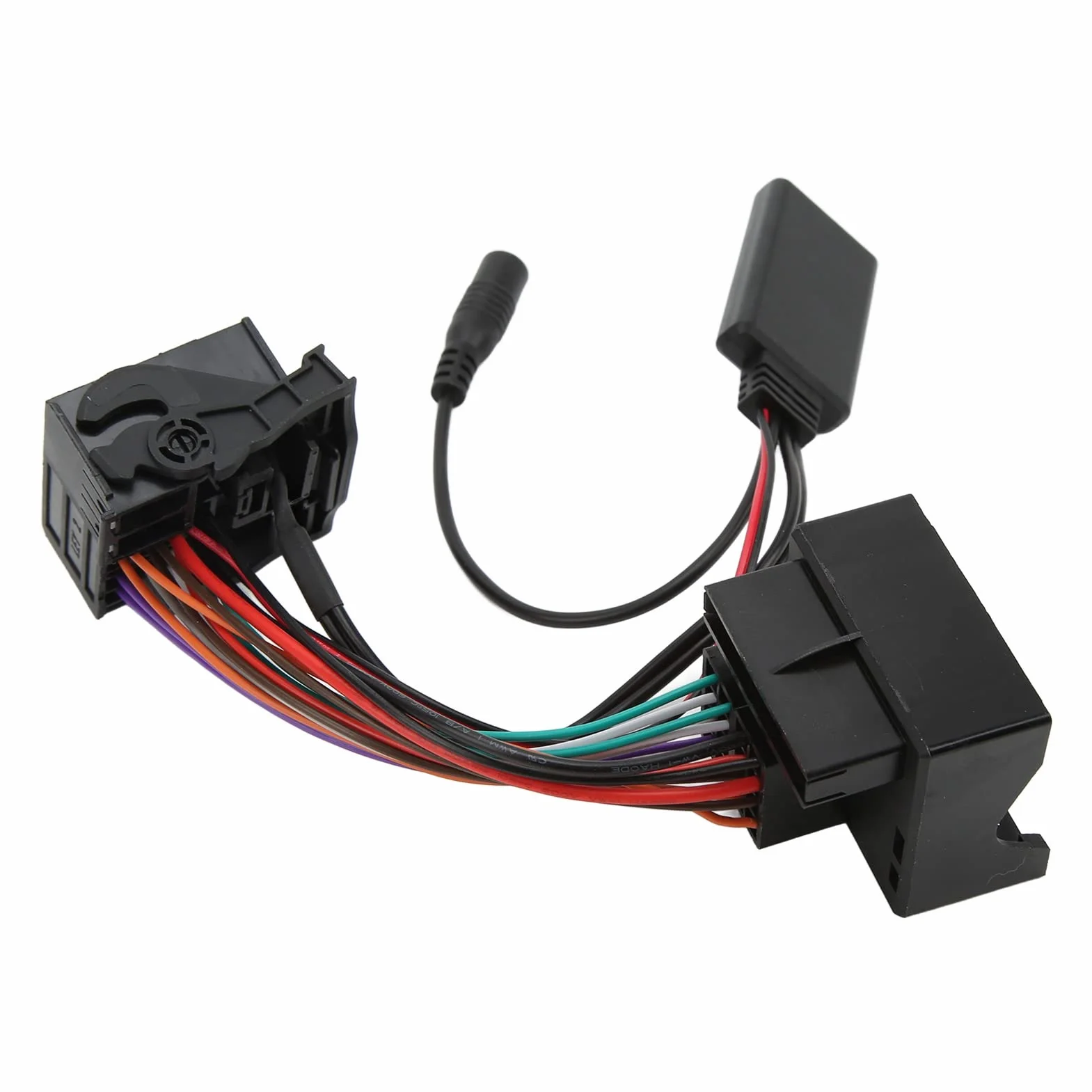 Bezprzewodowy adapter kablowy Bluetooth 5.0 z zestawem mikrofonowym, zestaw głośnomówiący, adapter audio i muzyka, kabel AUX in z 12-biegunowym mikrofonem do CD30, Mp3, CDC40,