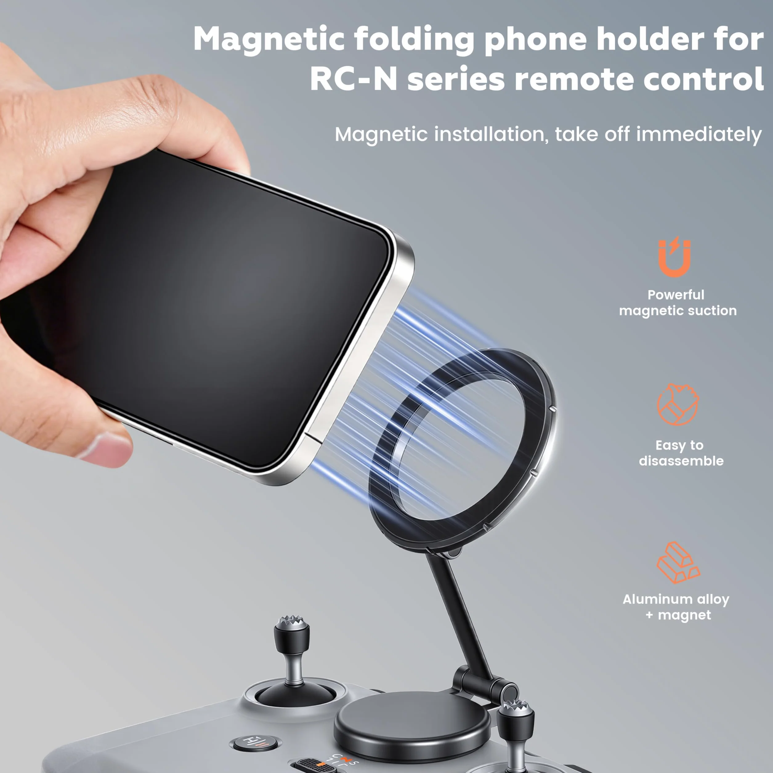 STARTRC Regulowany magnetyczny uchwyt na telefon do pilota RC-N1/N2/N3 do Neo Mini 4 Pro 4K 3 2 2 SE Air 3S 3