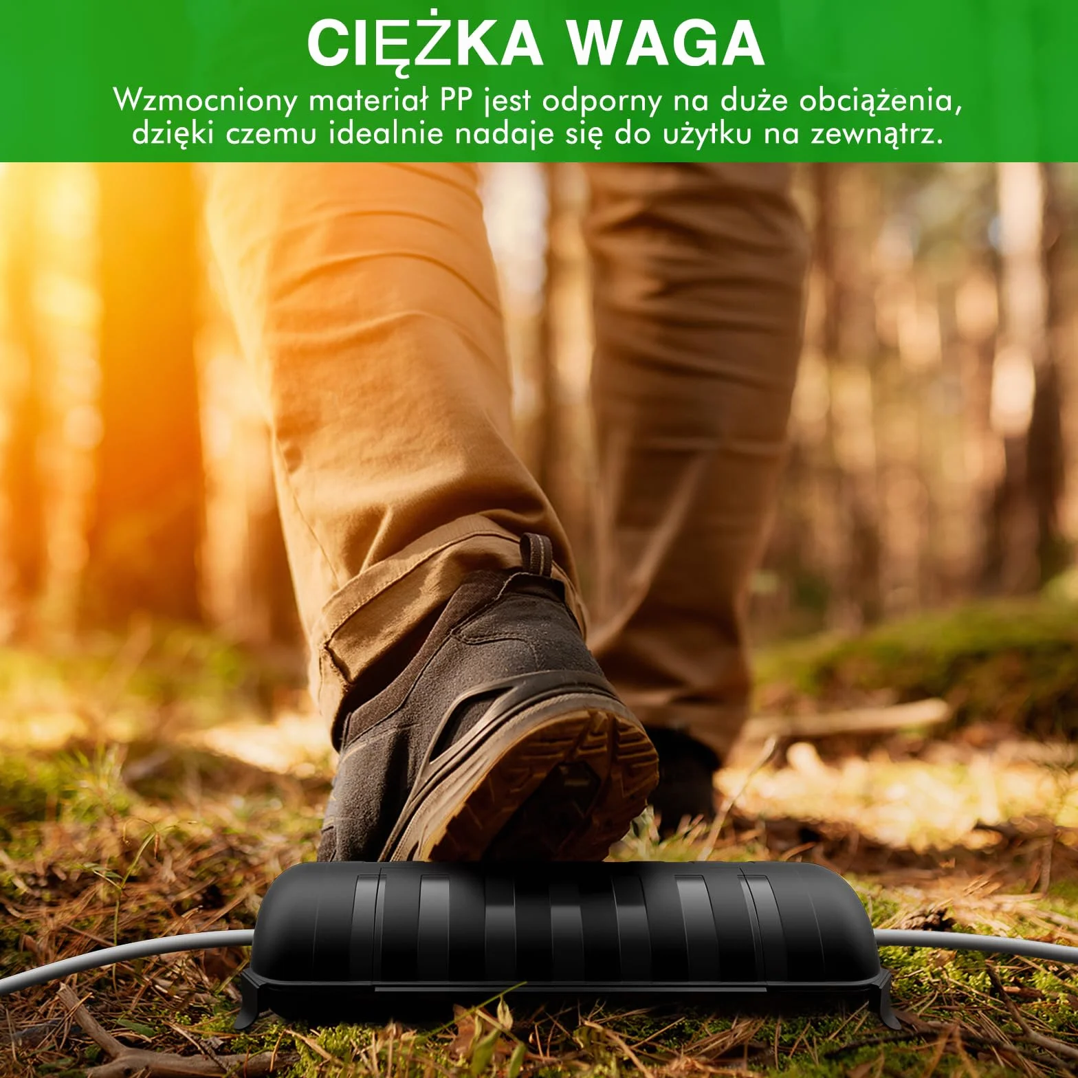 RESTMO IP44 wodoodporna skrzynka na kable do użytku na zewnątrz (Outdoor), odporna na warunki atmosferyczne, duża skrzynka ochronna na przedłużacze, wtyczka Schuko, narzędzia elektryczne, 290 mm x 110