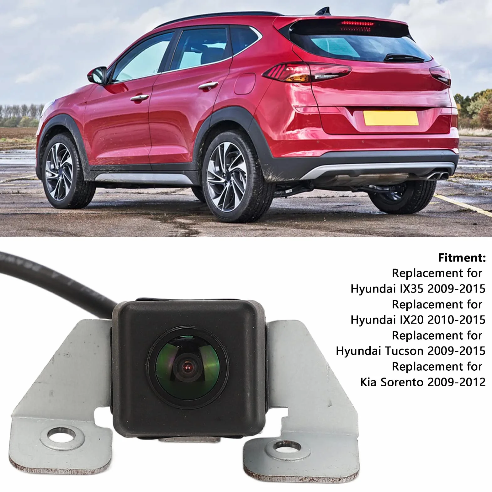 Kamera Cofania, Uniwersalna Wodoodporna Kamera Tylna Ip68 z Soczewką Przeciwmgielną 95790 Zamiennik Kamery Cofania dla Ix35 2009 do 2015, dla Sorento 2009 do 2012