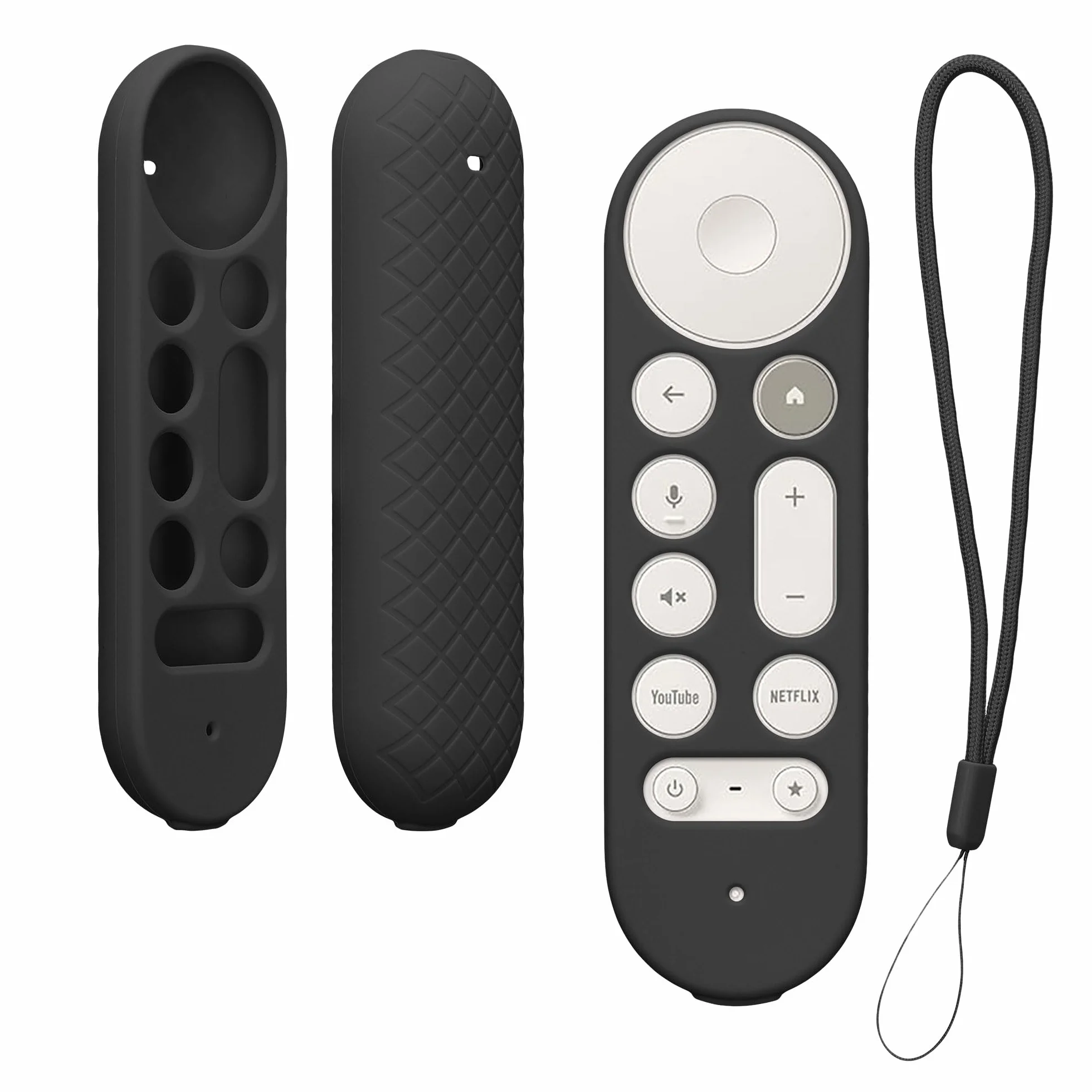 kwmobile Etui kompatybilne z Google TV Streamer 4K Case - miękkie silikonowe etui do pilota zdalnego sterowania - czarne