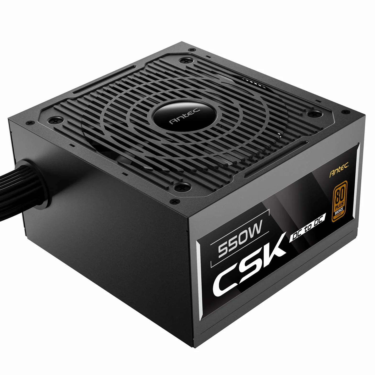 ANTEC CSK550DC 550W PC zasilacz sieciowy – kompatybilny z ATX 2.52, 80 Plus Bronze, cichy wentylator 120 mm, czarny
