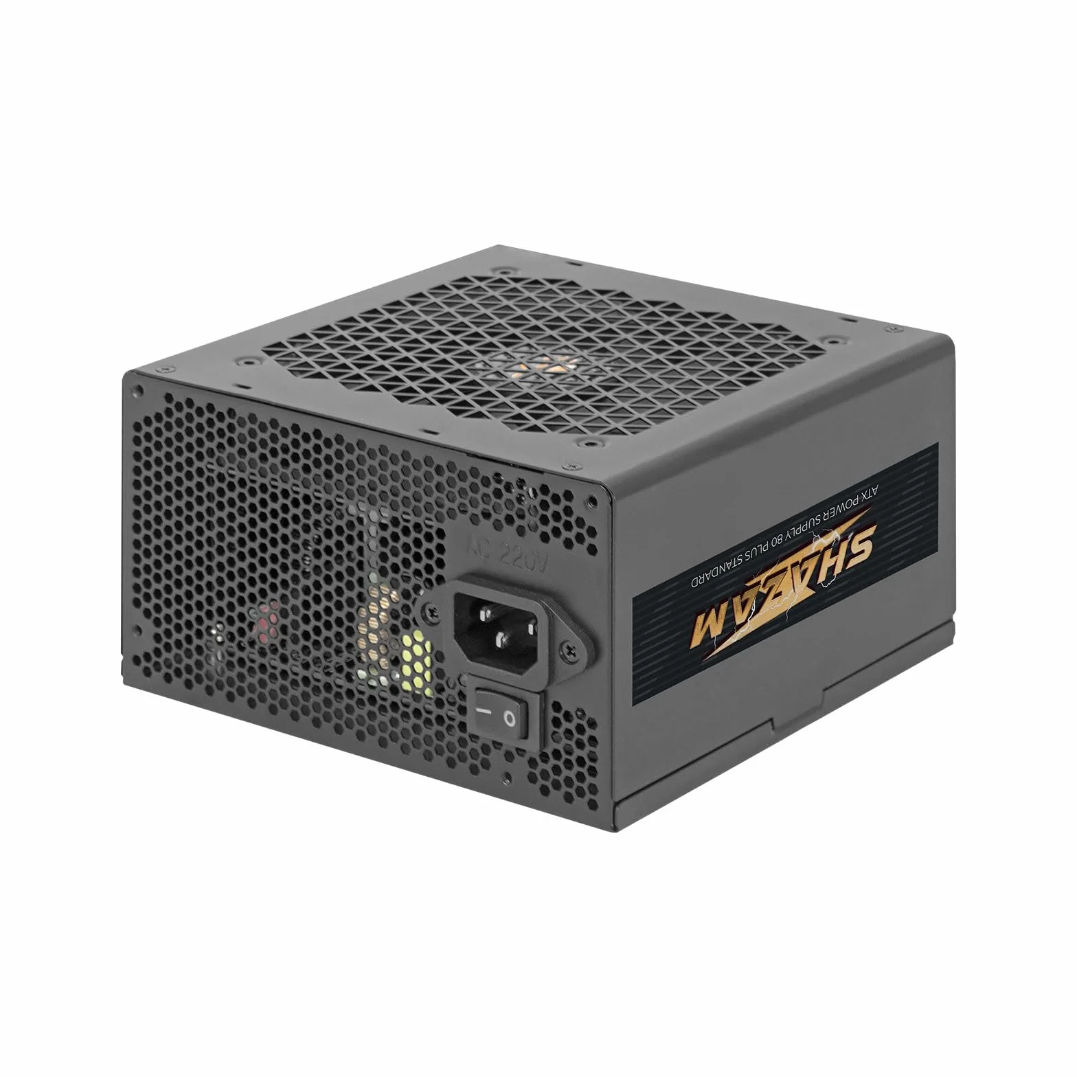 Noua Shazam 500W ATX PC zasilacz 500 W 80+ biały, DC do DC, cichy wentylator 120 mm, aktywny PFC, płaskie kable