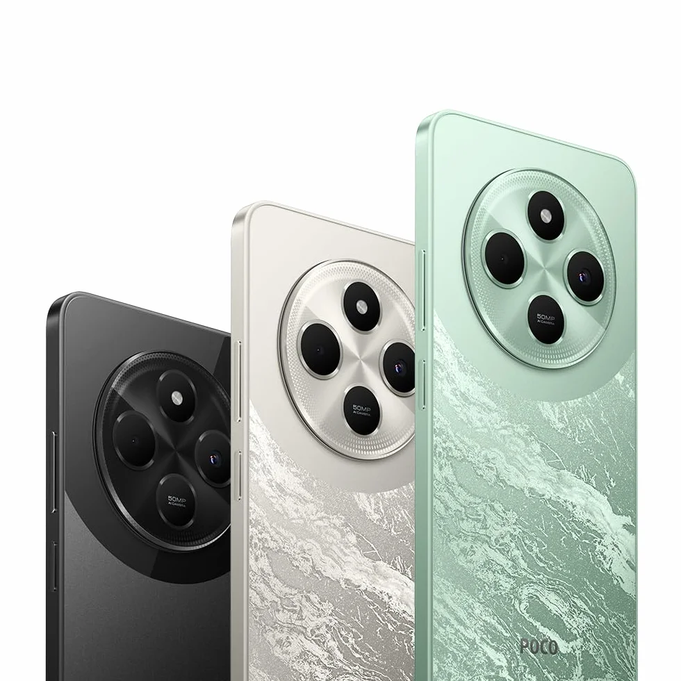 Xiaomi POCO C75 4G zielony smartfon 8 + 256 GB, 2,0 GHz, wciągający wyświetlacz 17.5 cm, masywna bateria 5160 mAh, przezroczysty podwójny aparat AI 50 MP, potężny ośmiordzeniowy procesor (wersja