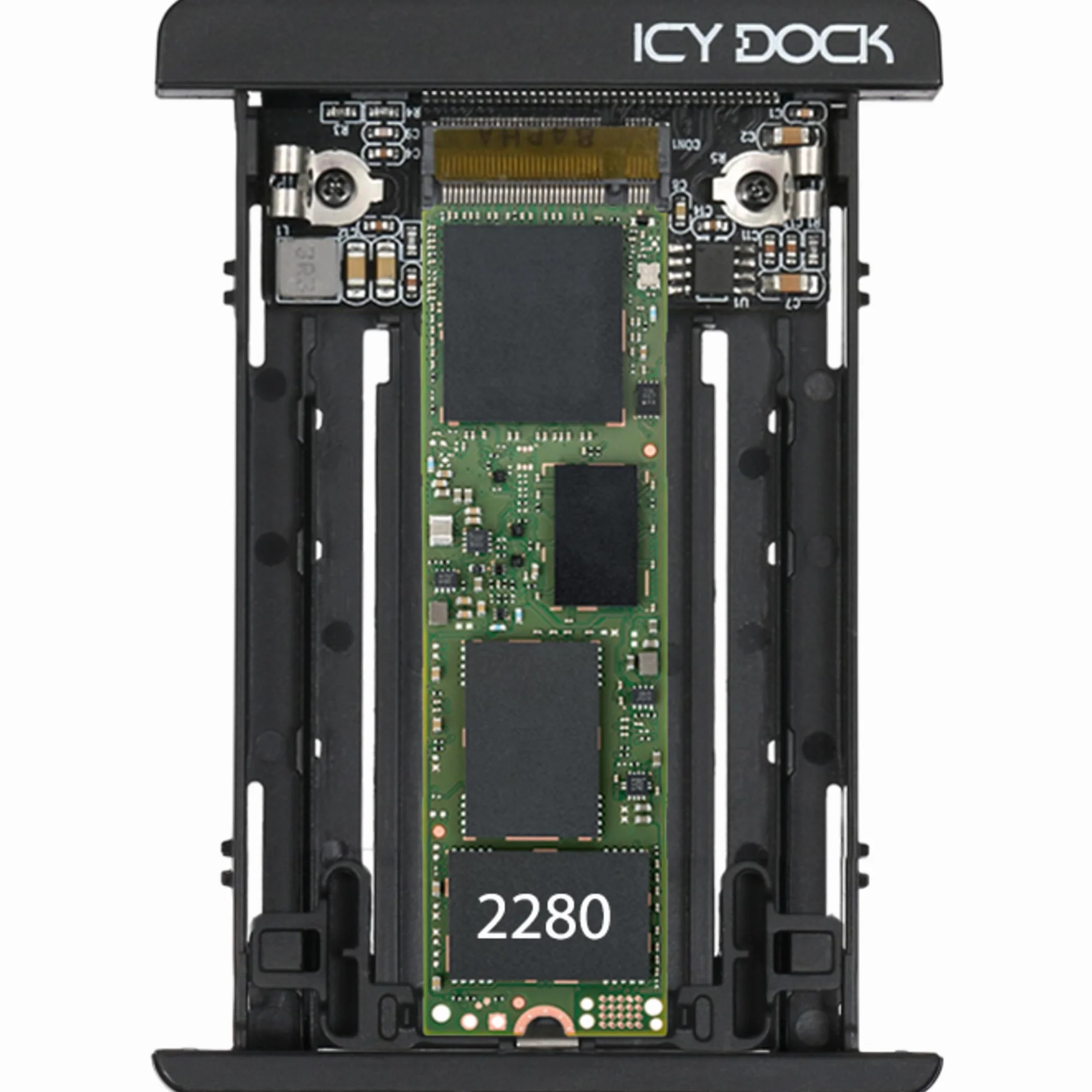 ICY DOCK M.2 NVMe PCIe 3.0/4.0 SSD do 2,5 cala SFF-8639 NVMe U.2 adapter SSD/konwerter z wbudowanym radiatorem (nie jest kompatybilny z SATA) - EZConvert MB705M2P-B
