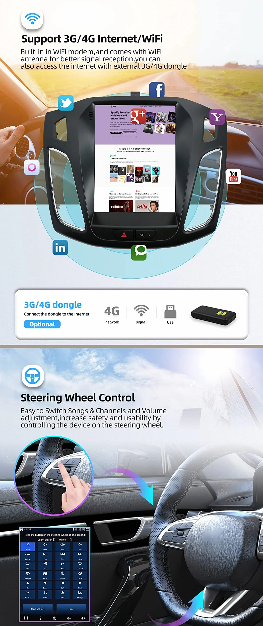 6G+128G Octa-Core | Radio samochodowe Android 15 dla Forda Focus MK3 (2012-2017) - Radio GPS z nawigacją - bezprzewodowe CarPlay i Android Auto - IPS 9,7 cala 2 Din - DSP, sterowanie na