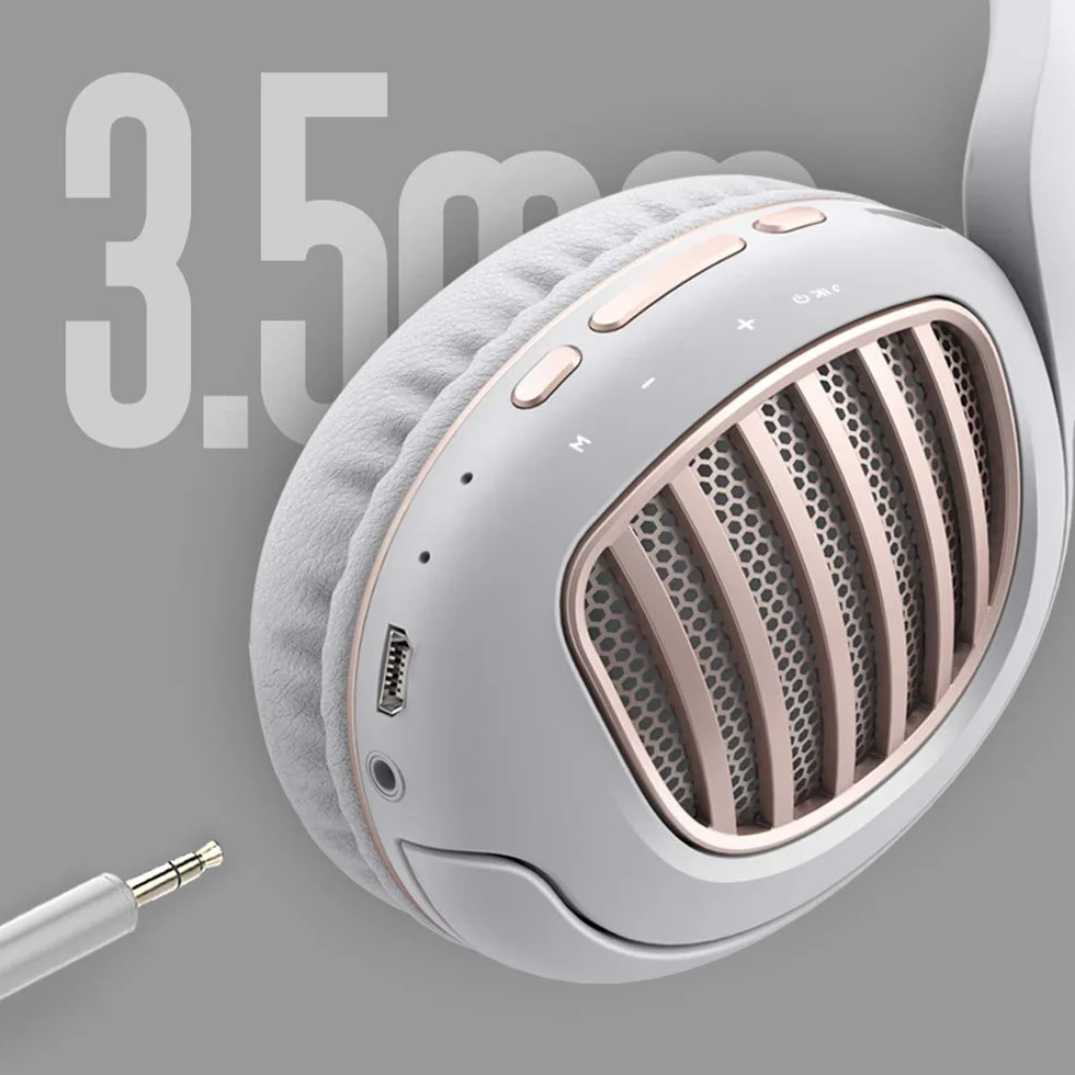 Słuchawki bezprzewodowe ADITAM, System Bluetooth 5.0 Wbudowana bateria litowa 200 Mah ze słuchawkami do szybkiego ładowania z redukcją szumów w uchu, różowy Double the comfort