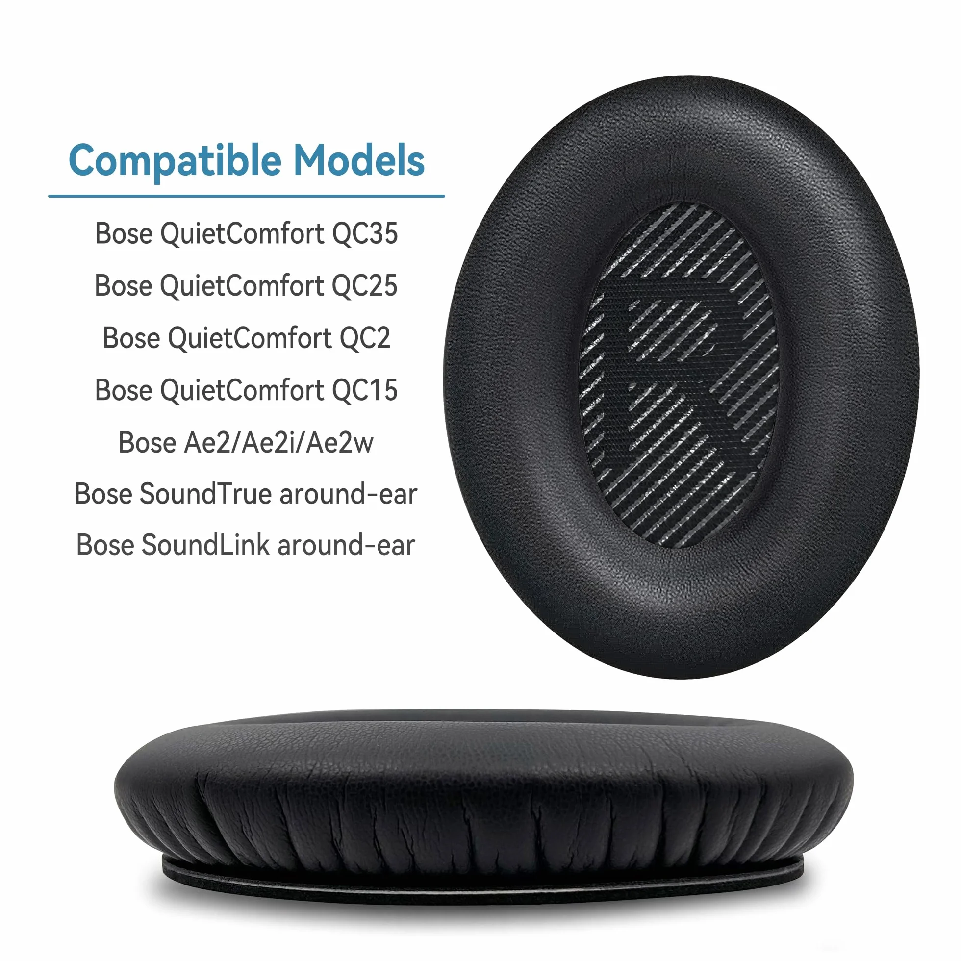 Wymienne Nauszniki Skórzane do Bose QuietComfort 35, QC35 II, QC45, Ae2, Ae2i, Ae2w