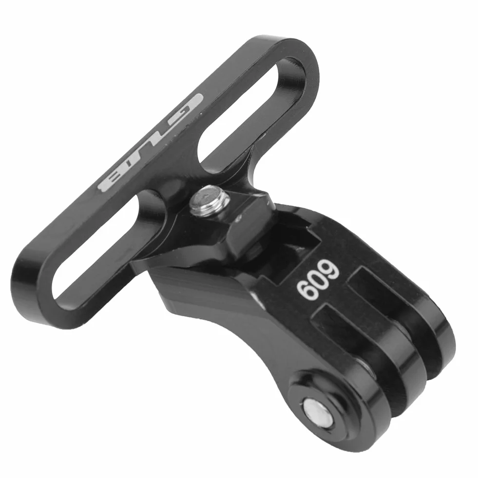 Uchwyt na kamerę rowerową, stop aluminium, adapter trzpienia do kamer GoPro i innych, odporny na rdzę, czarny