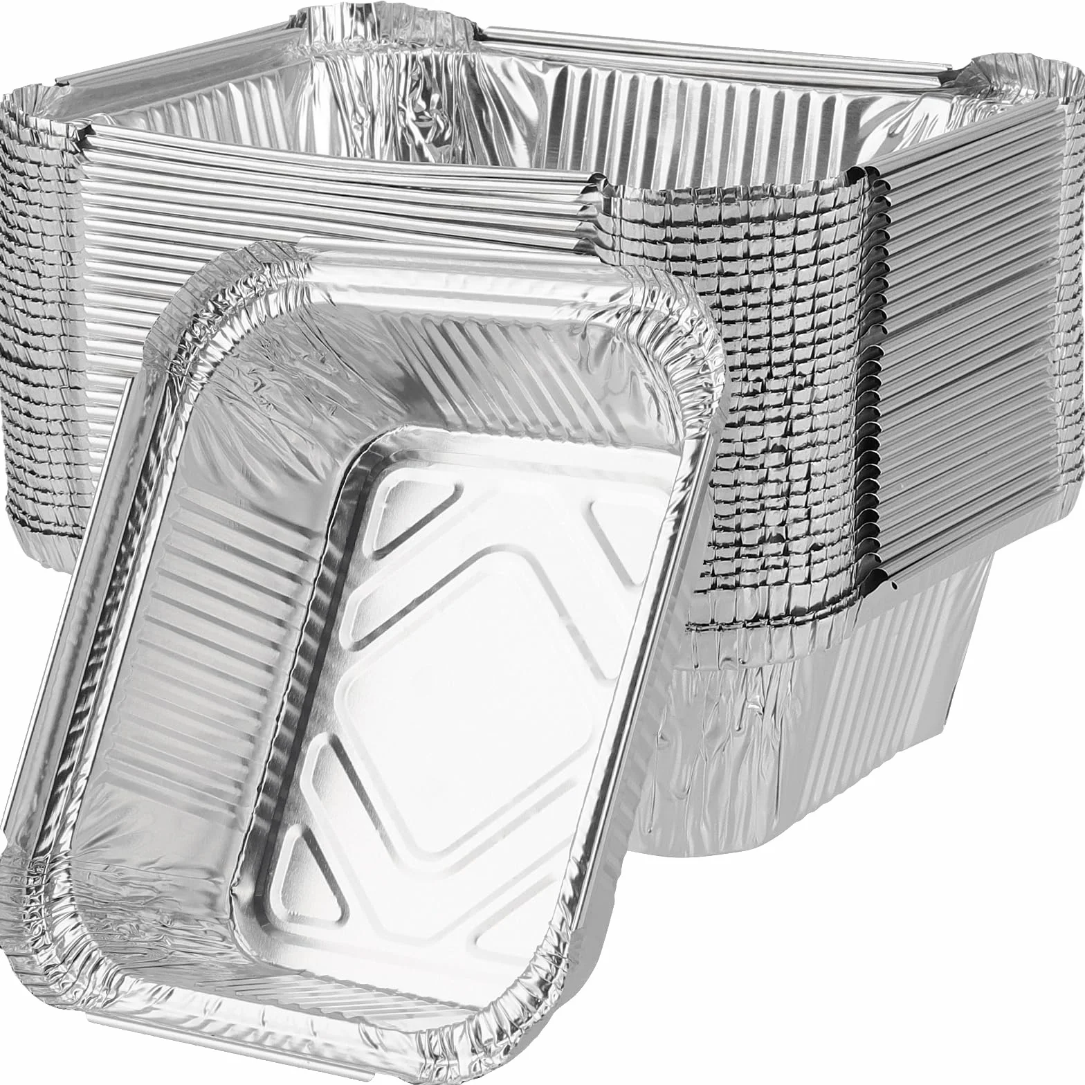 Aluminiowe Miseczki Ociekowe 400 ml 14,5x12x5,5 cm Kwadratowe do Grilla