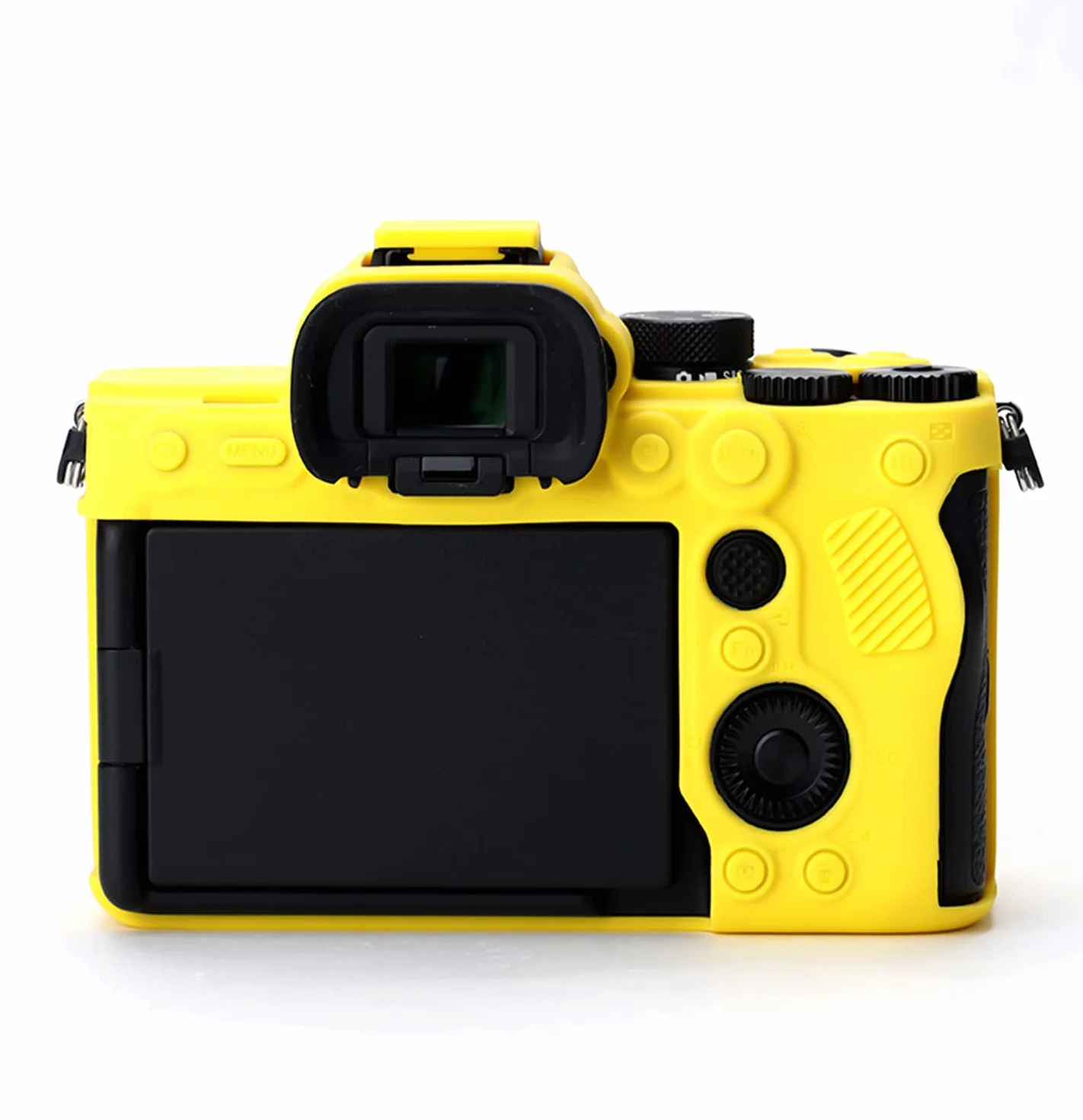 Pocoukate Etui na aparat Sony Alpha 7 IV, A7M4, A7 IV aparat cyfrowy odporny na zarysowania, wąski krój, miękka obudowa z osłoną ekranu, ekskluzywne akcesoria A7IV (nie dotyczy A7R4 lub A7III) - żółte