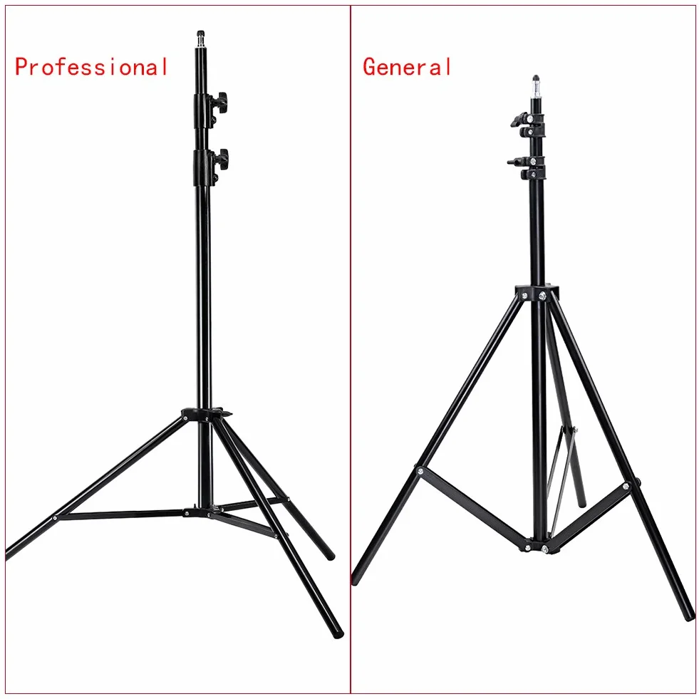 NEEWER PRO 260 cm sprężynowe wytrzymałe stojaki oświetleniowe do studia fotograficznego ze śrubą 1/4" i trzpieniem 5/8 do oświetlenia wideo, portretu i fotografii (2 sztuki)