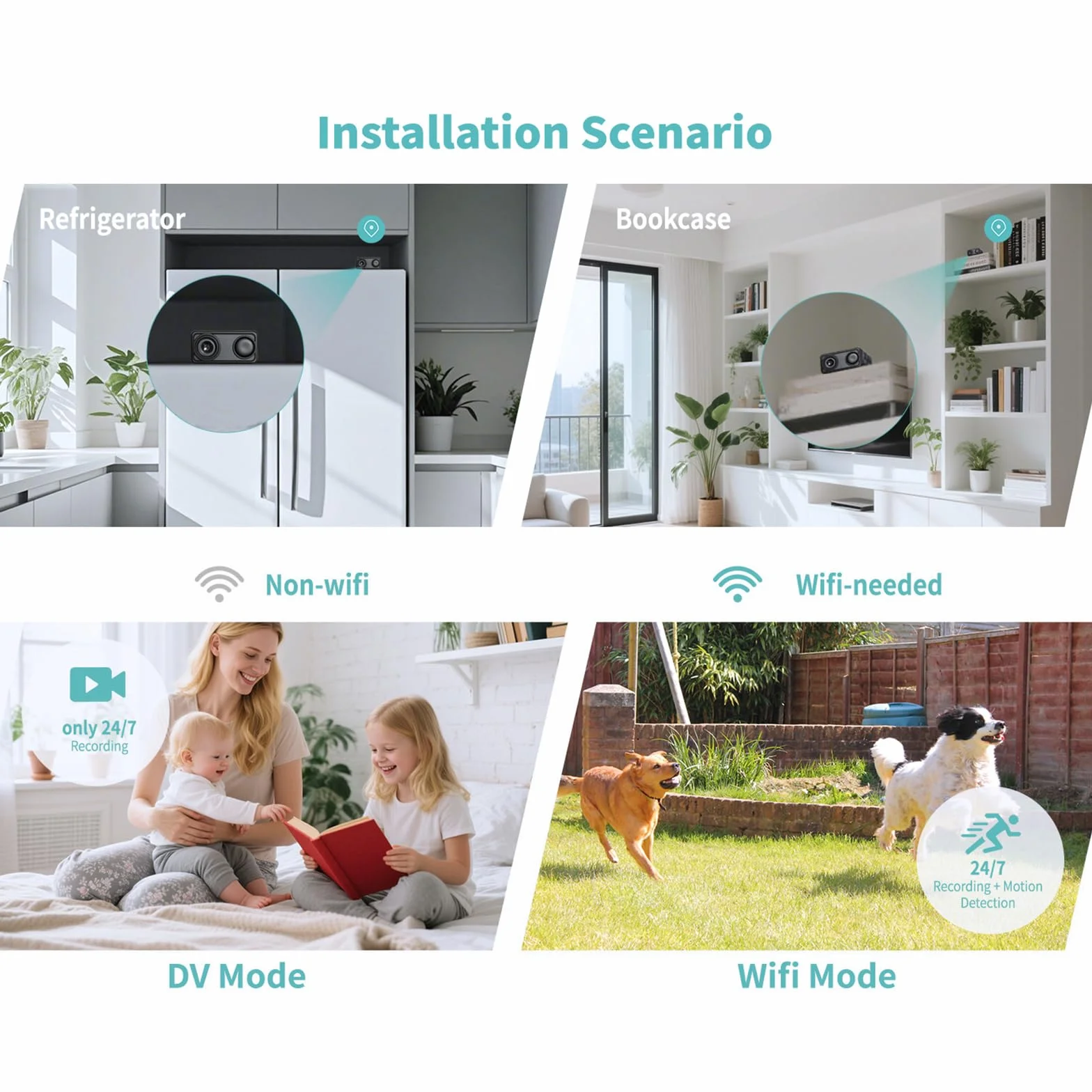 Mała kamera wideo 4K WiFi z wykrywaniem ruchu, mini kamera monitorująca, zdalne sterowanie aplikacją do nadzoru wewnętrznego