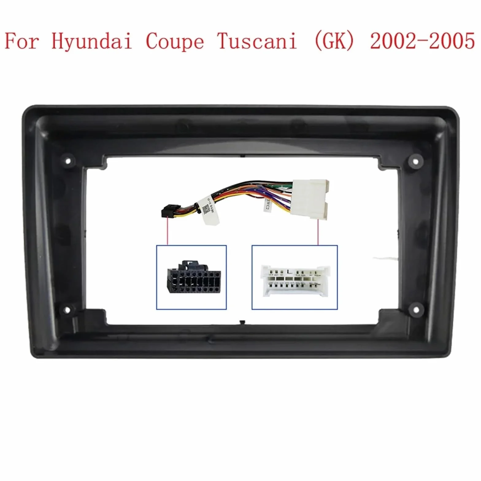 Akcesoria samochodowe 9-calowy adapter ramy samochodowej Pasuje do Hyundai Coupe Tuscani (GK) 2002-2005 Zestaw montażowy radia do deski rozdzielczej Autoradio Rahmen(Frame Cable)