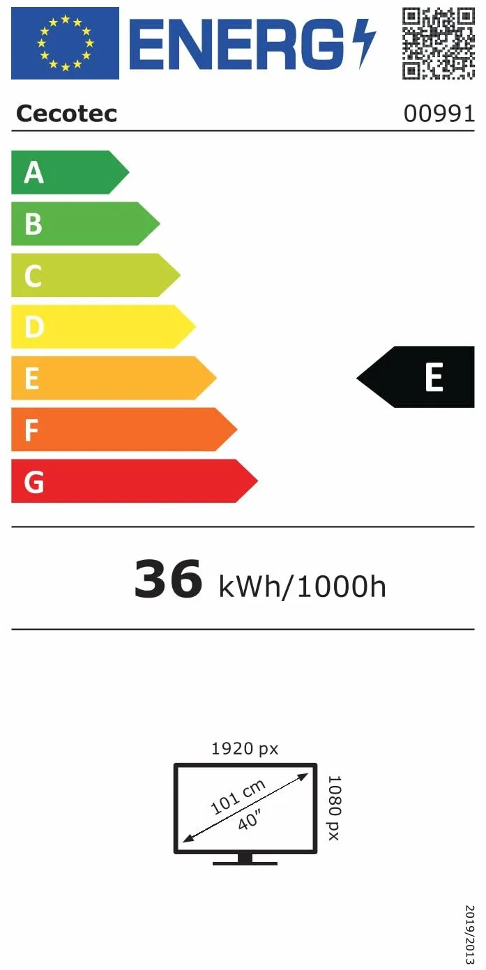 Cecotec Smart TV - 40-calowy LED telewizor o rozdzielczości Full HD - Seria A5 ALF50040. Smart TV VIDAA, Dolby Audio, wbudowane WiFi, Chromecast, 3 HDMI i 2 USB, głośniki 16W
