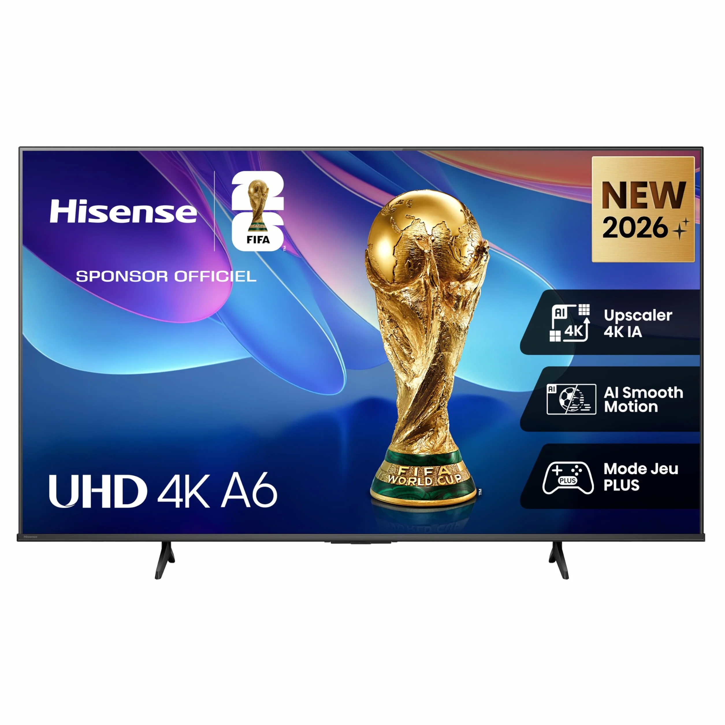 Hisense 43A6S - 43" (108 cm) 4K UHD TV Smart TV, HomeOS U9.5, Dolby Vision, Game Mode Plus, kompaktowy i wydajny, czarny