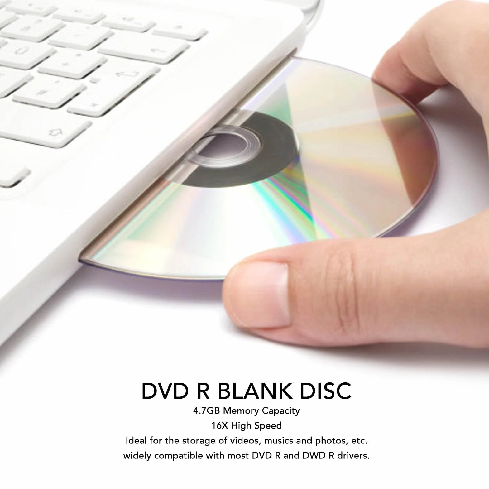 Płyta DVD R, 4,7 GB, 16x, szybkie nagrywalne nośniki, wysokiej jakości, materiał PC, wytrzymały, trwały, do przechowywania nagrań muzycznych, 10 lub 50 sztuk, z pudełkiem ochronnym (50 szt.)