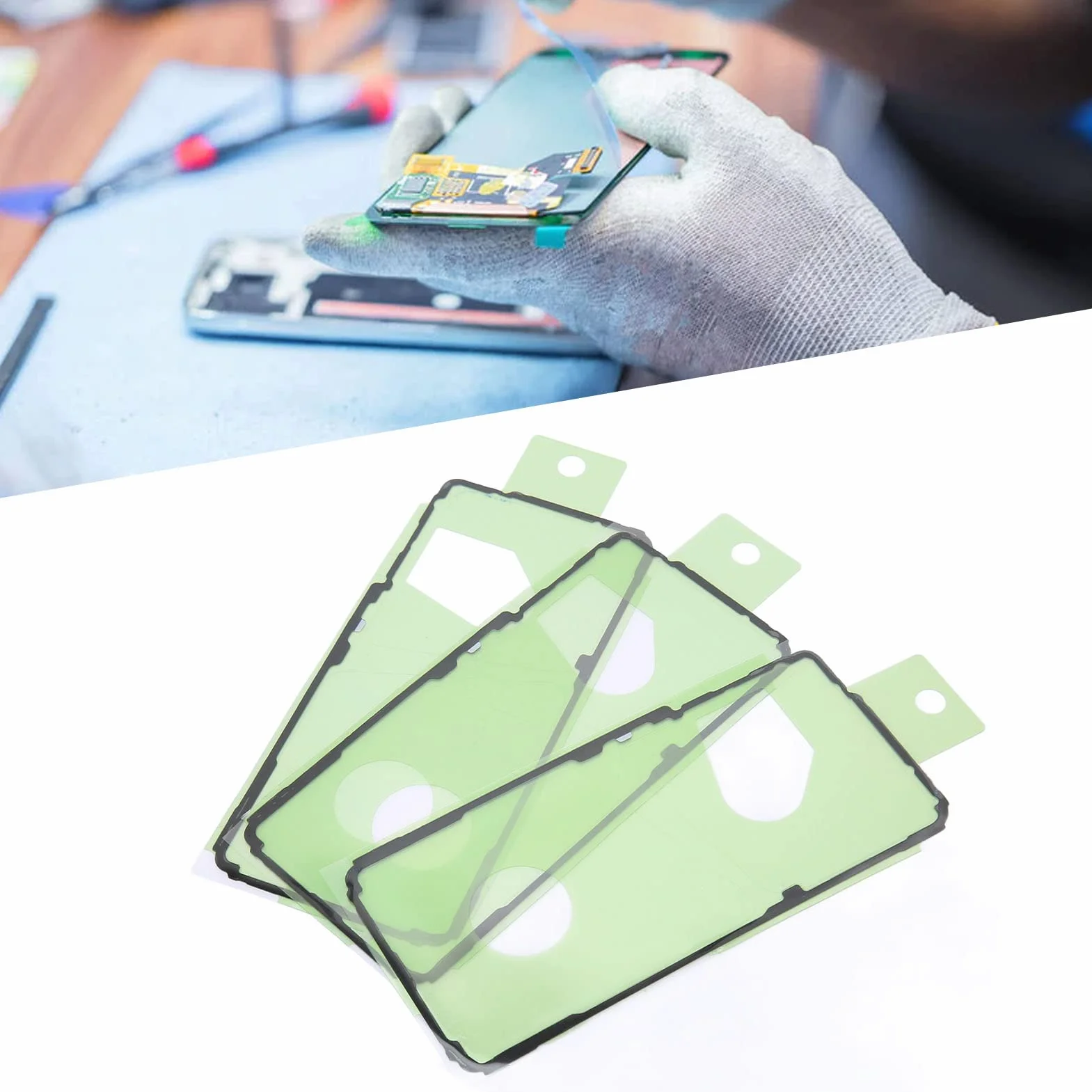 Klej do Tylnej Obudowy Telefonu Komórkowego do S21 G991, Tylna Pokrywa Baterii, Wstępnie Wycięta Samoprzylepna Naklejka, łatwy w Użyciu, w Tym ściereczki do