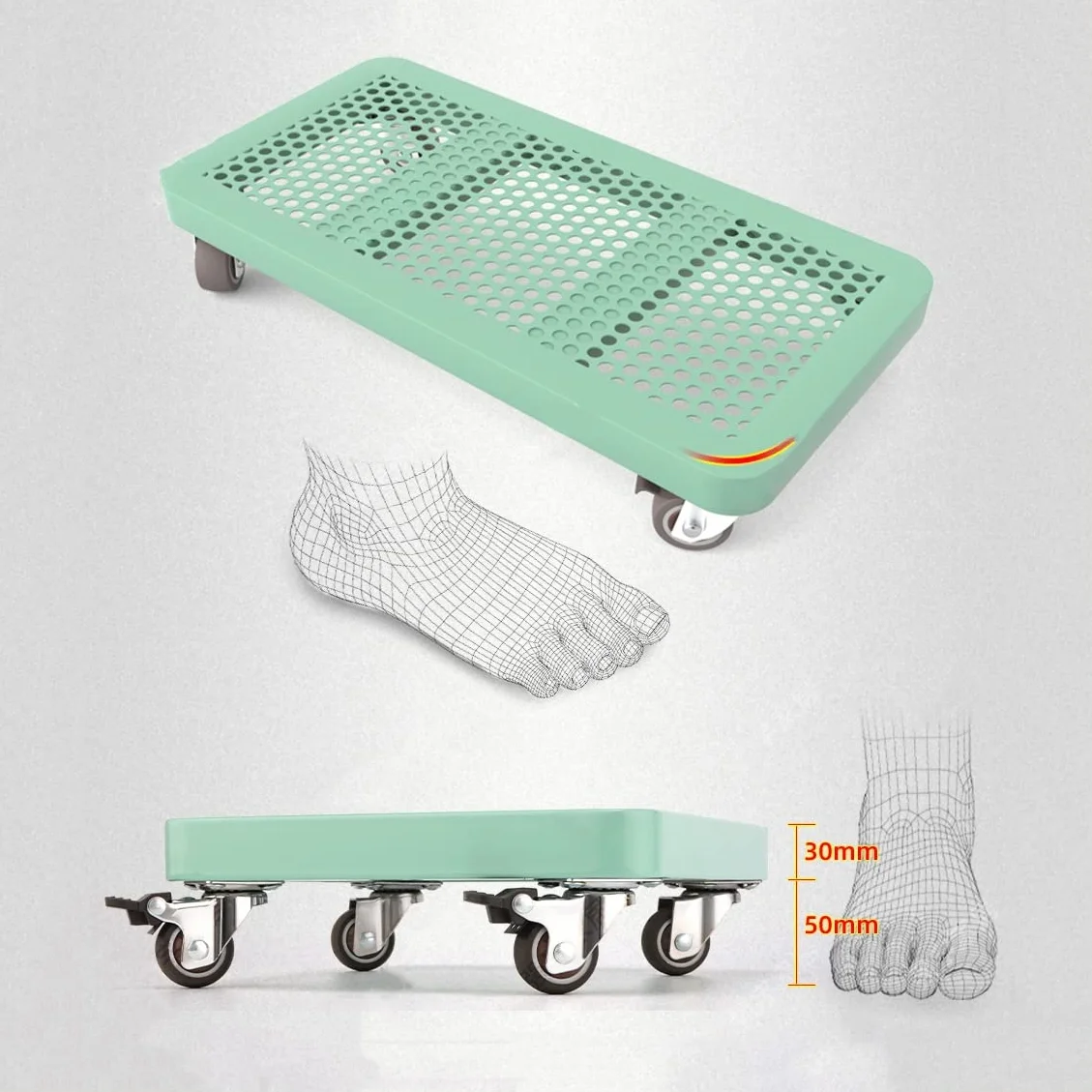 Rolling CPU Stand with Lockable Wheels Under Desk Tower Cart for Home & Office Trwały podłogowy uchwyt procesora oszczędzający miejsce design mobilny wózek na komputer