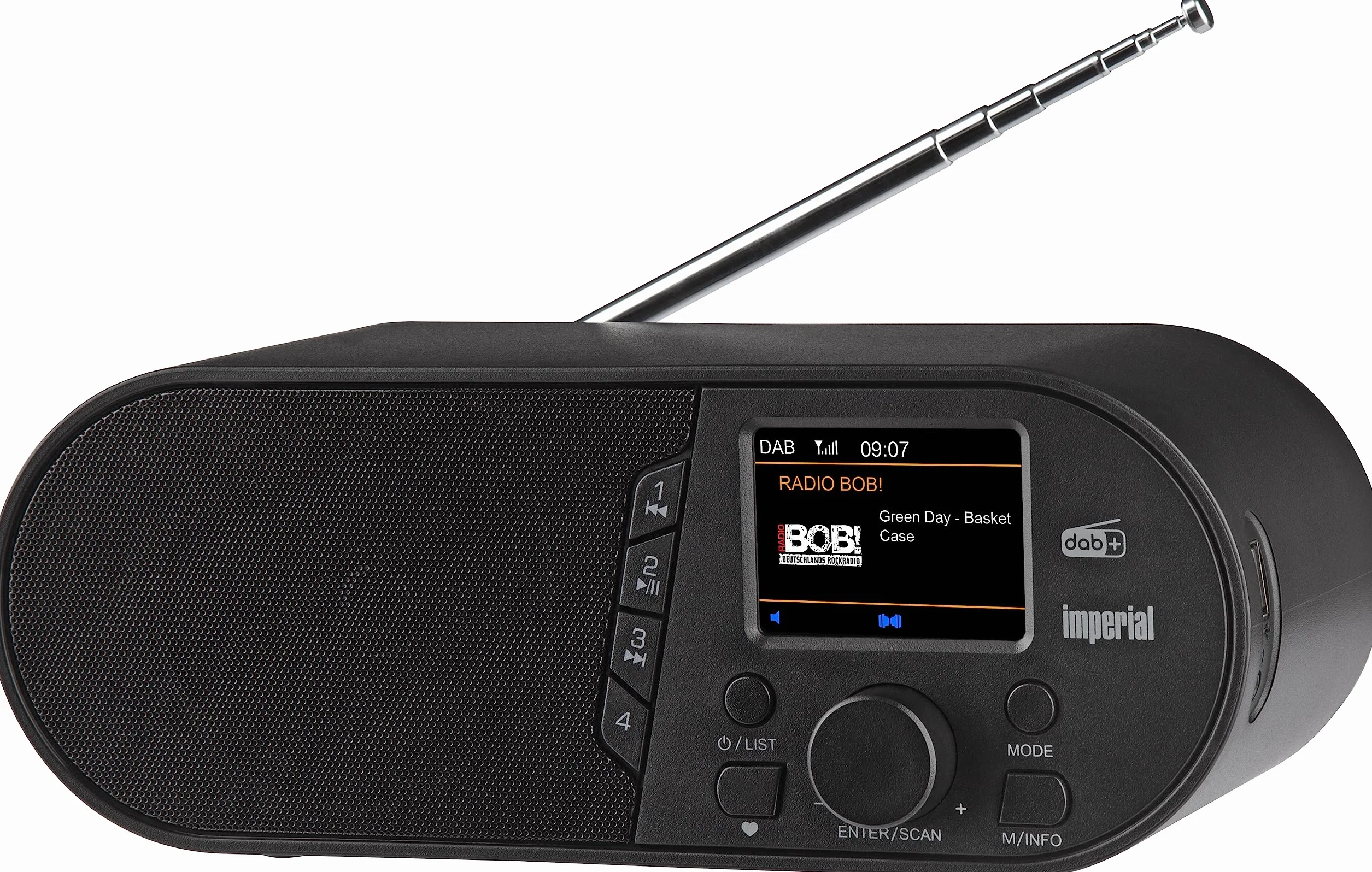 Imperial Radio cyfrowe DABMAN d105 (DAB+/DAB/FM, Bluetooth, kolorowy wyświetlacz, odtwarzacz multimedialny USB) czarny