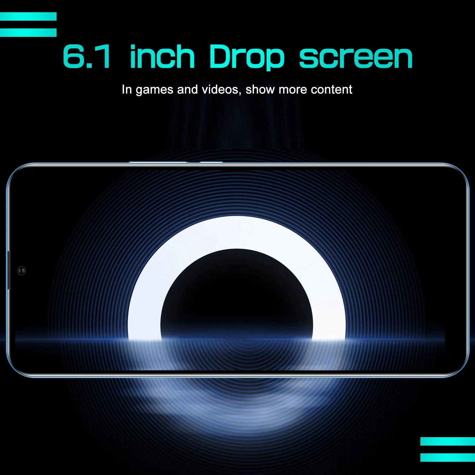 6,1-calowy smartfon z Androidem 6, 3 GB RAM 32 GB ROM, 5 MP z przodu, 8 MP z tyłu, podwójna karta Dual Standby, bateria 2800 mAh, rozpoznawanie twarzy Ultra cienki telefon komórkowy(Green)