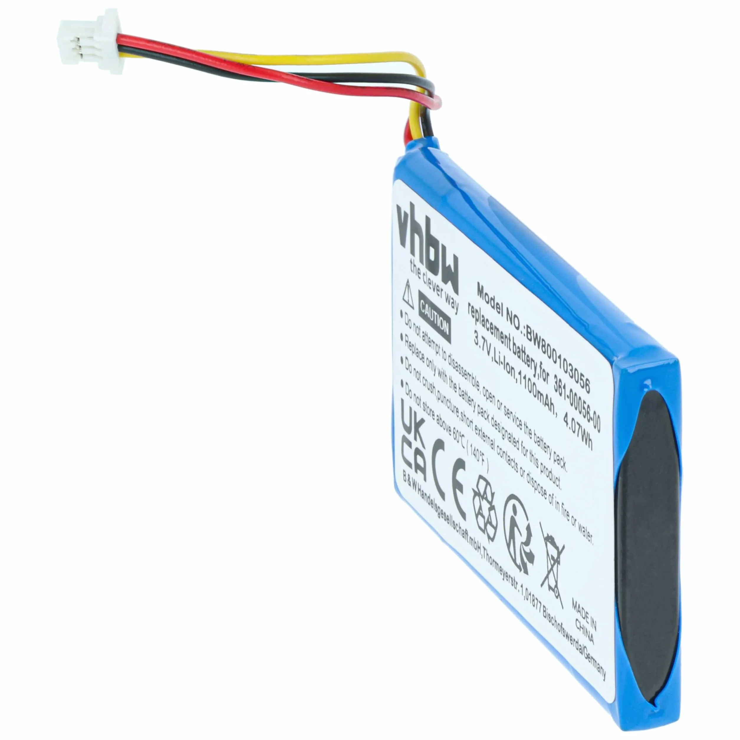 vhbw Bateria kompatybilna z nawigacją Garmin Drive 50, 51 GPS (1100 mAh, 3,7 V, litowo-jonowa)
