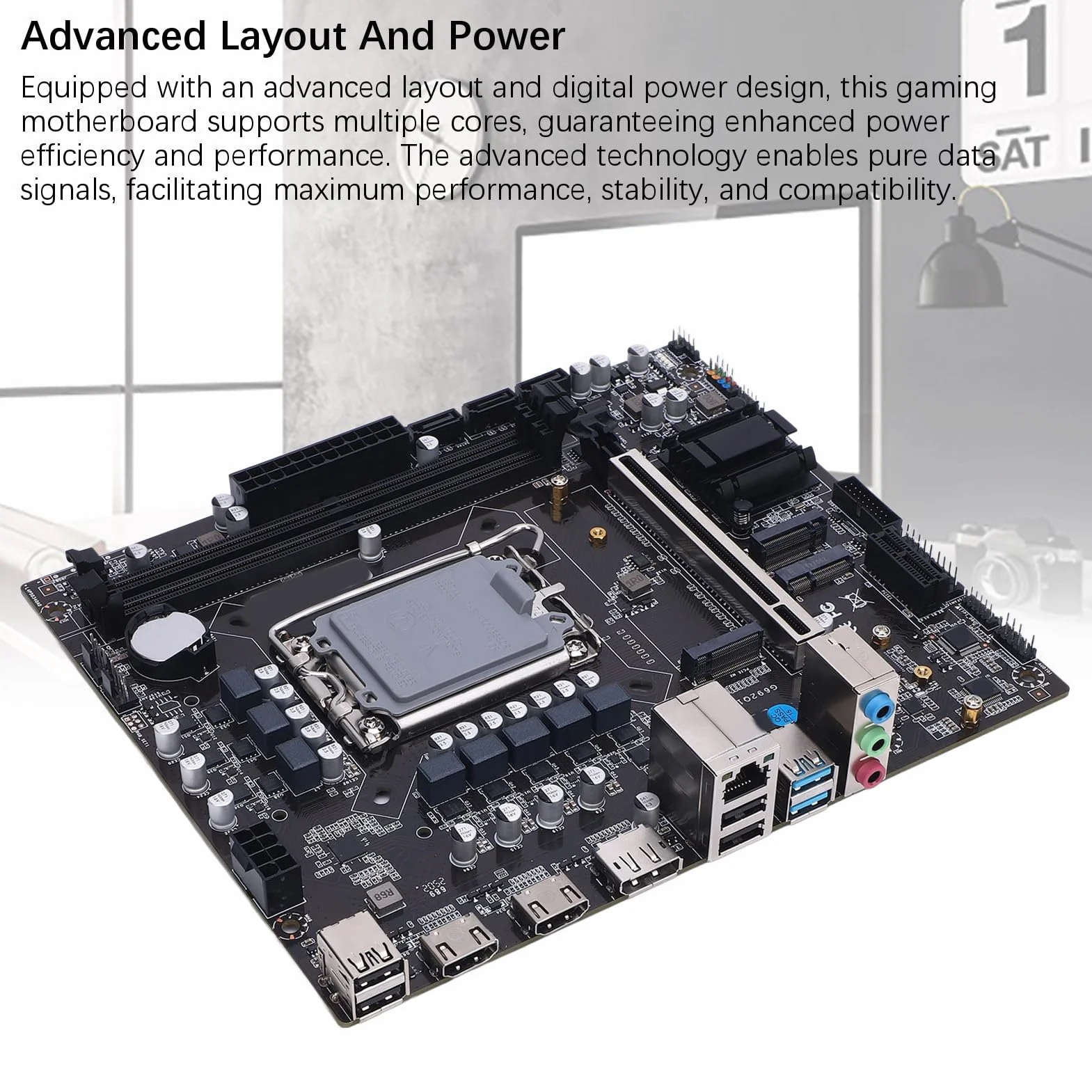 Płyta Główna H610 Gaming Computer Gaming, dla Płyty Głównej Micro Atx LGA 1700, DDR4 M.2 Slot SATA3.0 PCIE 4 WiFi Gigabit LAN, Obsługa dla I3 I5 I9 I9 I9 I7 I9 I7 13th 14.