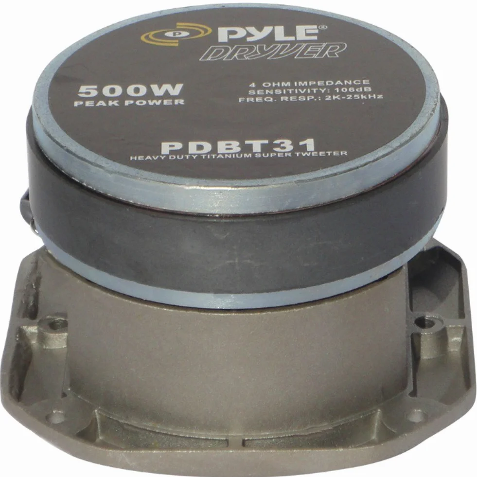 DRIVER TWEETER PYLE PDBT31 PDBT 31 o mocy 250 W RMS i 500 W maks. mocy X używany w samochodzie z imadancją 4 omy lub do domu DJ dyskoteki
