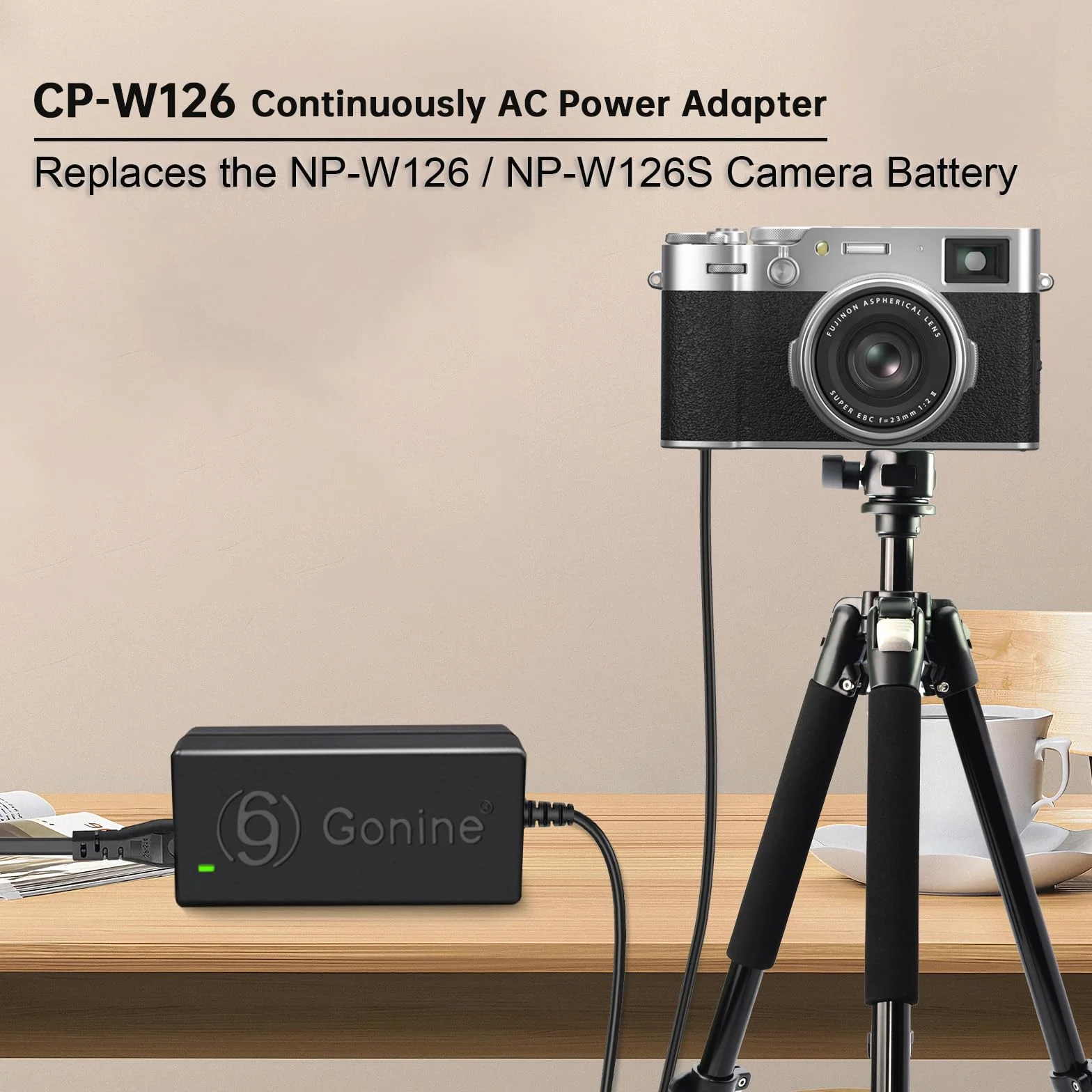 CP-W126 zasilacz do aparatu DC łącznik zestaw do Fujifilm Fuji X-A1 X-Pro1 X-E3 X-T1 X-T20 aparatów cyfrowych (NP-W126 Dummy wymiana baterii)