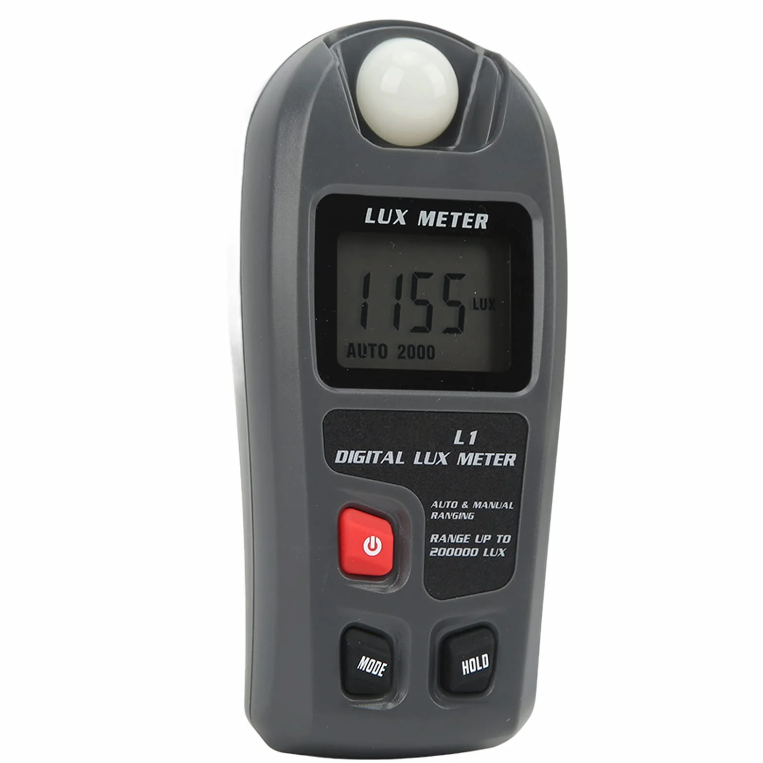 Miernik Natężenia Oświetlenia, Cyfrowy Miernik światła Luksomierz Tester Natężenia Oświetlenia Wyświetlacz LCD Automatyczne Wyłączanie Iluminometr Miernik światła, światłomierze
