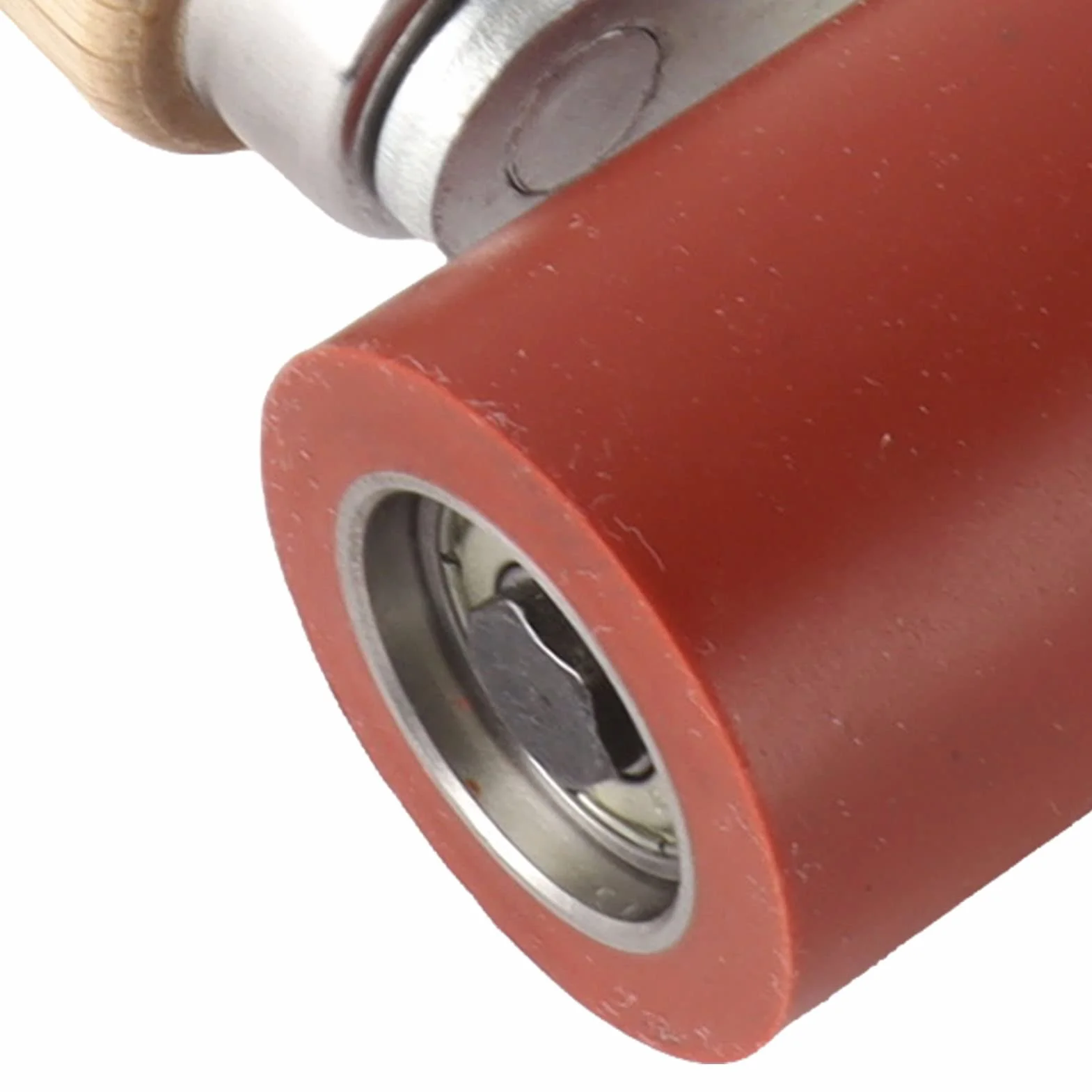 Silikonowy Tester Szwów Konstrukcja łożyska Ergonomiczny Odpinany Wygładzający Wałek do Szwów Narzędzie do Taśmy Dachowej Pcv Silikonowy Wałek do Szwów Ręczny Wałek Dociskowy (Czerwona szerokość 40mm/1,6 cala)