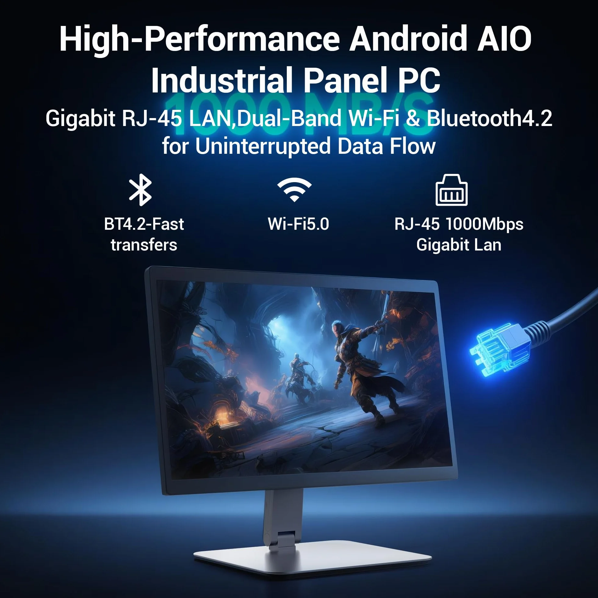 All in One PC, komputer z systemem Android 12-HEIGAOLAPC, panel dotykowy, komputer 15,6", AIO, stacjonarny, z obrotowym mocowaniem, RK3399, 4 GB RAM 64 GB Rom, 1920 x 1080 IPS, HDMI2.0, USB3.0*1, USB