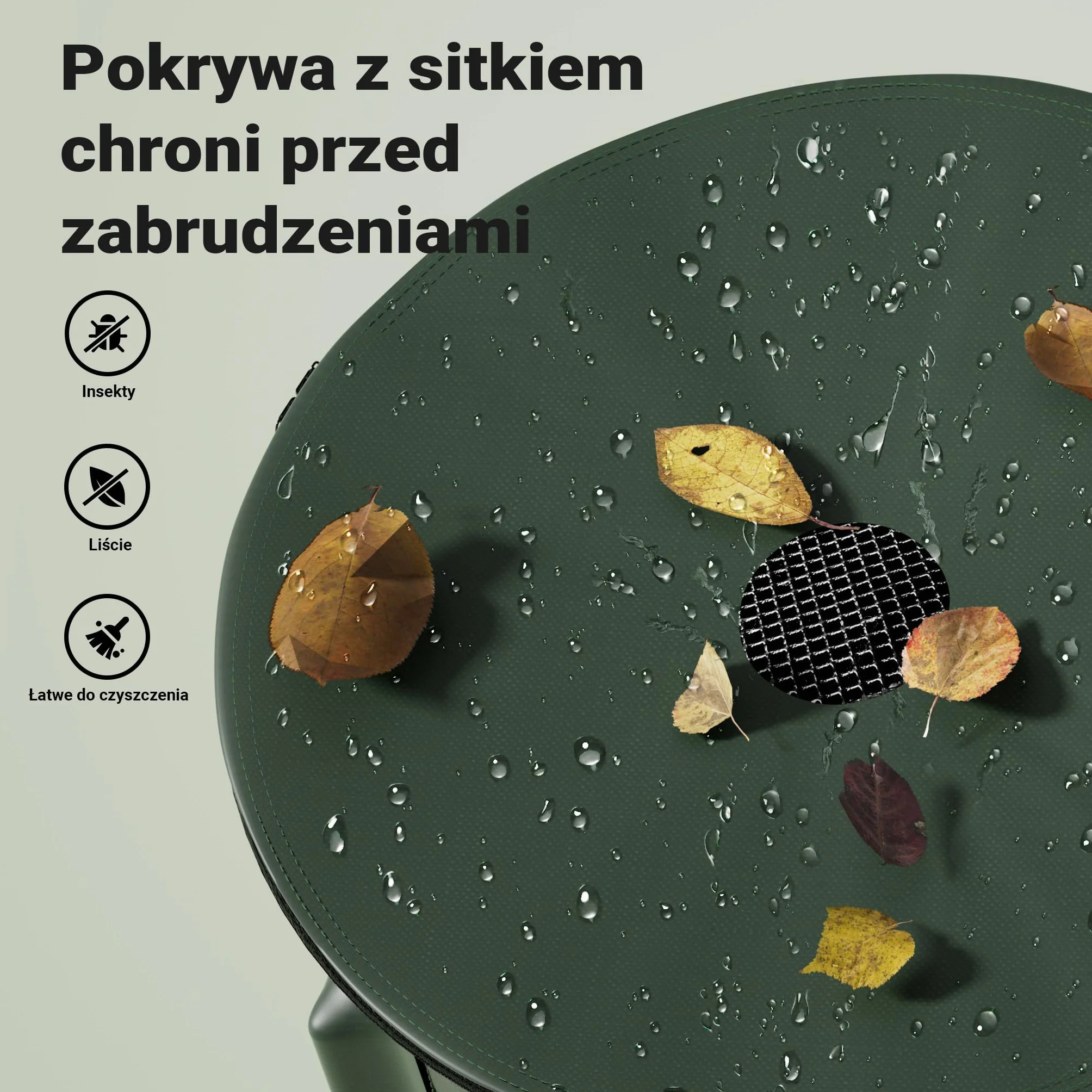 Wiltec Beczka składana na deszczówkę 100L 40x78cm PVC 1000D z kranem