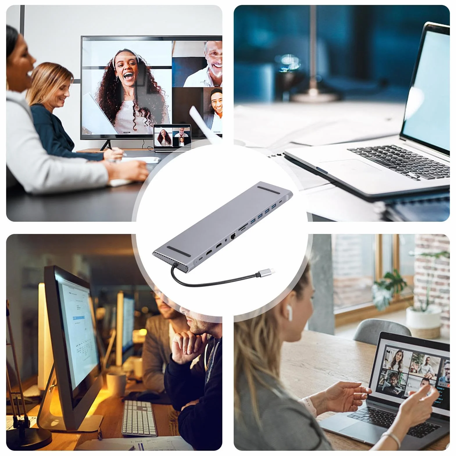 Uniwersalna Stacja Dokująca Do Komputerów PC Adapter, szybki hub | Szybki Dok Laptopów Hub w formie dongle do laptopów, notebooków, tabletów i smartfonów