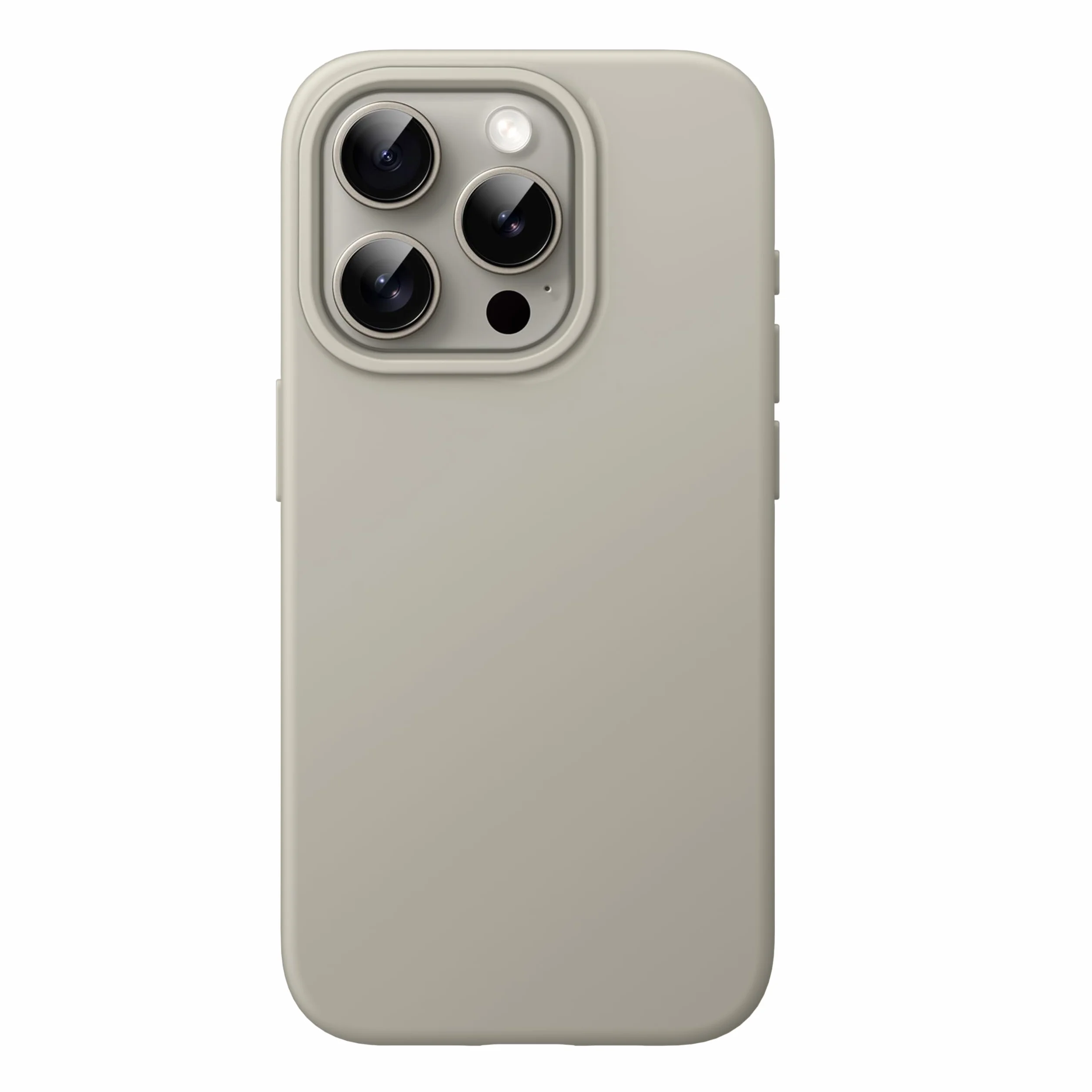 JETech Silikonowe Etui dla iPhone 15 Pro 6,1 Cala, Jedwabisty Miękki w Dotyku Futerał Ochronny na Całe Ciało, Odporny na Wstrząsy Case (Tytan Naturalny)